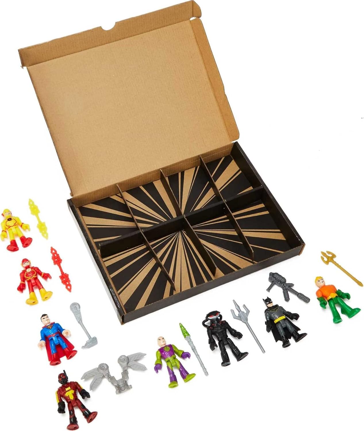 FisherPrice Imaginext DC Super Friends Batman Toy SuperHero Showdown Figure Set Superman Aquaman The Flash Preschool Kids Ages 3 Years