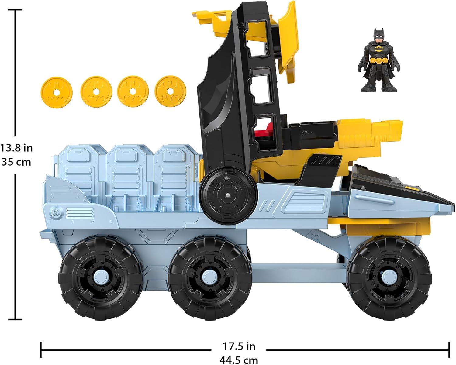 FisherPrice Imaginext DC Super Friends Batman Toys Transforming BatTank with Lights Sounds Figure ampamp Projectiles for Preschool Kids Ages 3 Years