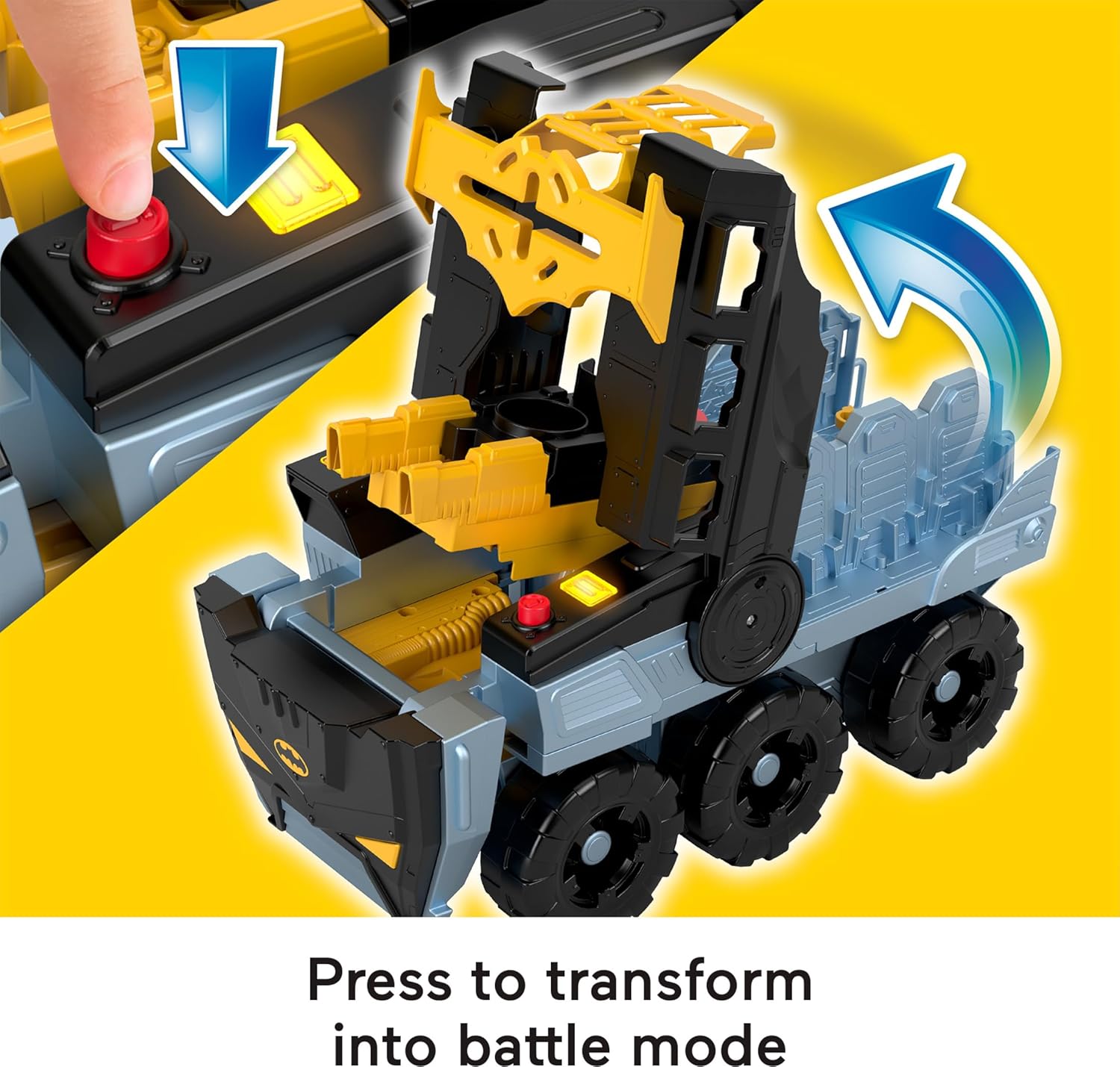 FisherPrice Imaginext DC Super Friends Batman Toys Transforming BatTank with Lights Sounds Figure ampamp Projectiles for Preschool Kids Ages 3 Years