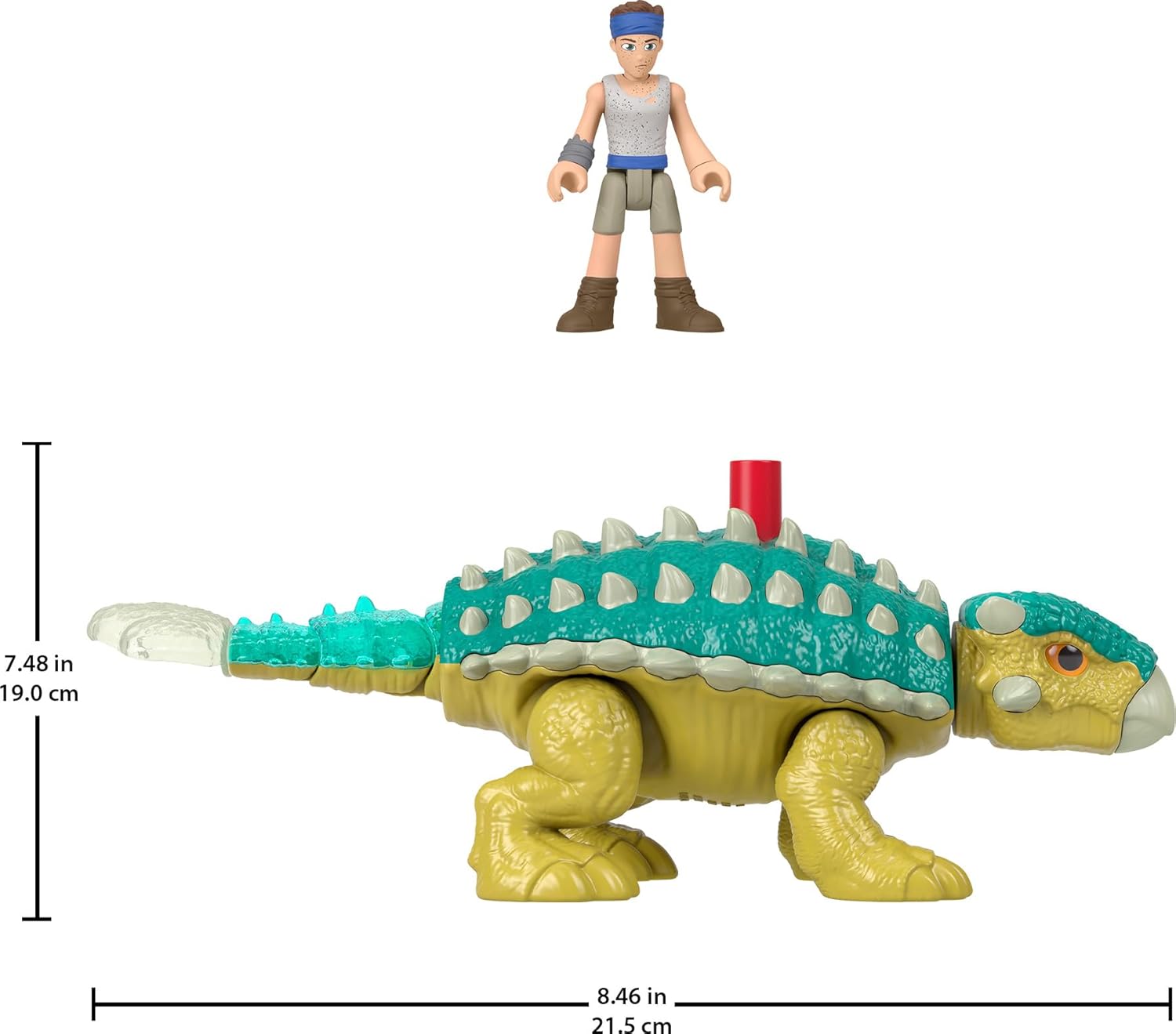 FisherPrice Imaginext Jurassic World Dinosaur Toy Bumpy ampamp Ben Figure Set for Pretend Play Preschool Kids Ages 3 Years