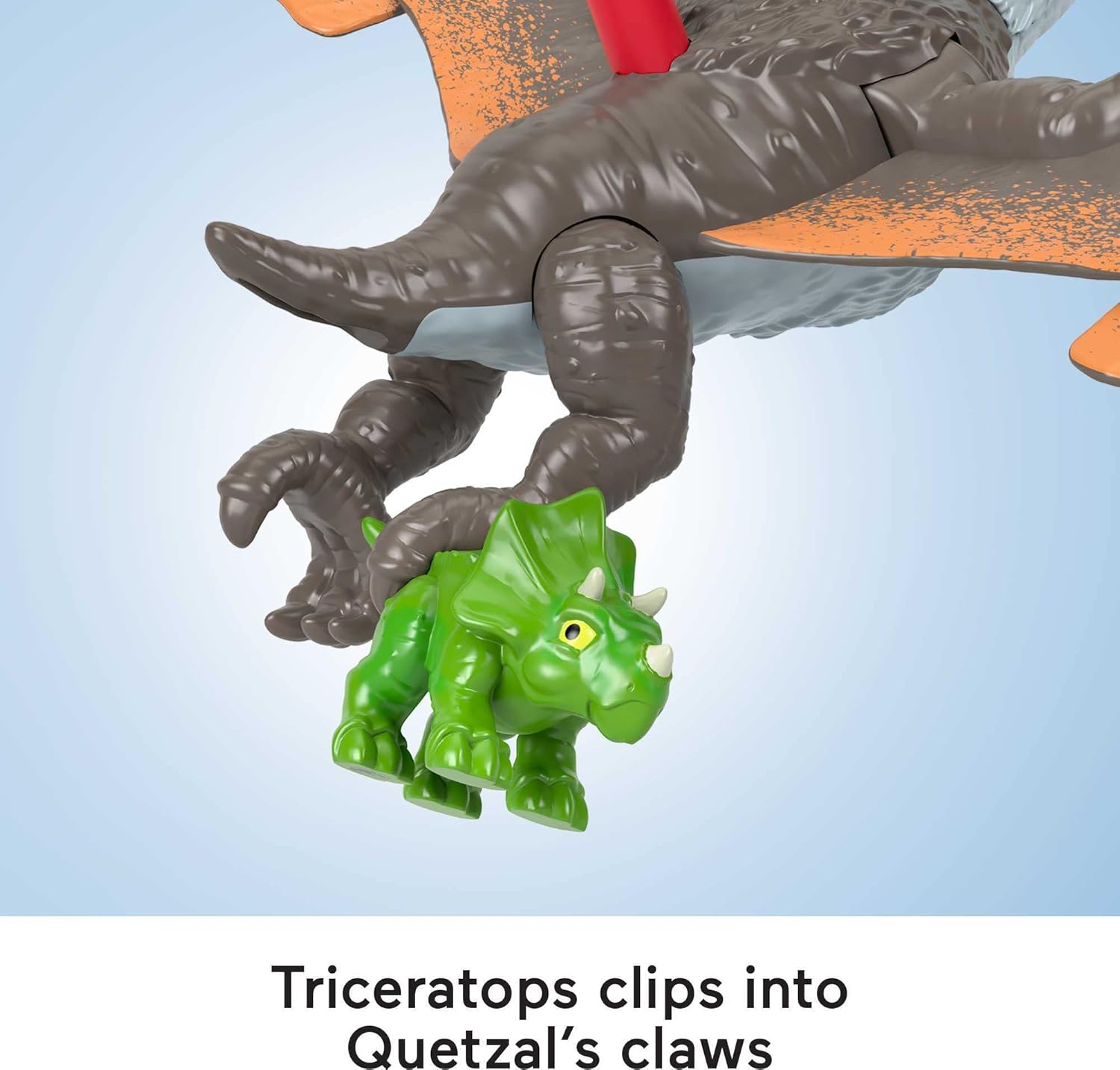 FisherPrice Imaginext Jurassic World Dinosaur Toy Soaring Quetzal Figure Set for Pretend Play Preschool Kids Ages 3 Years