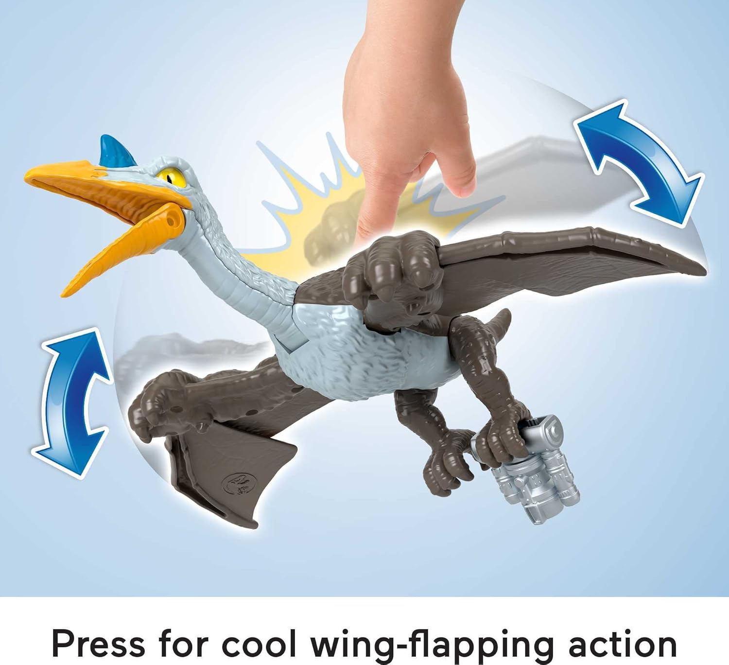 FisherPrice Imaginext Jurassic World Dinosaur Toy Soaring Quetzal Figure Set for Pretend Play Preschool Kids Ages 3 Years
