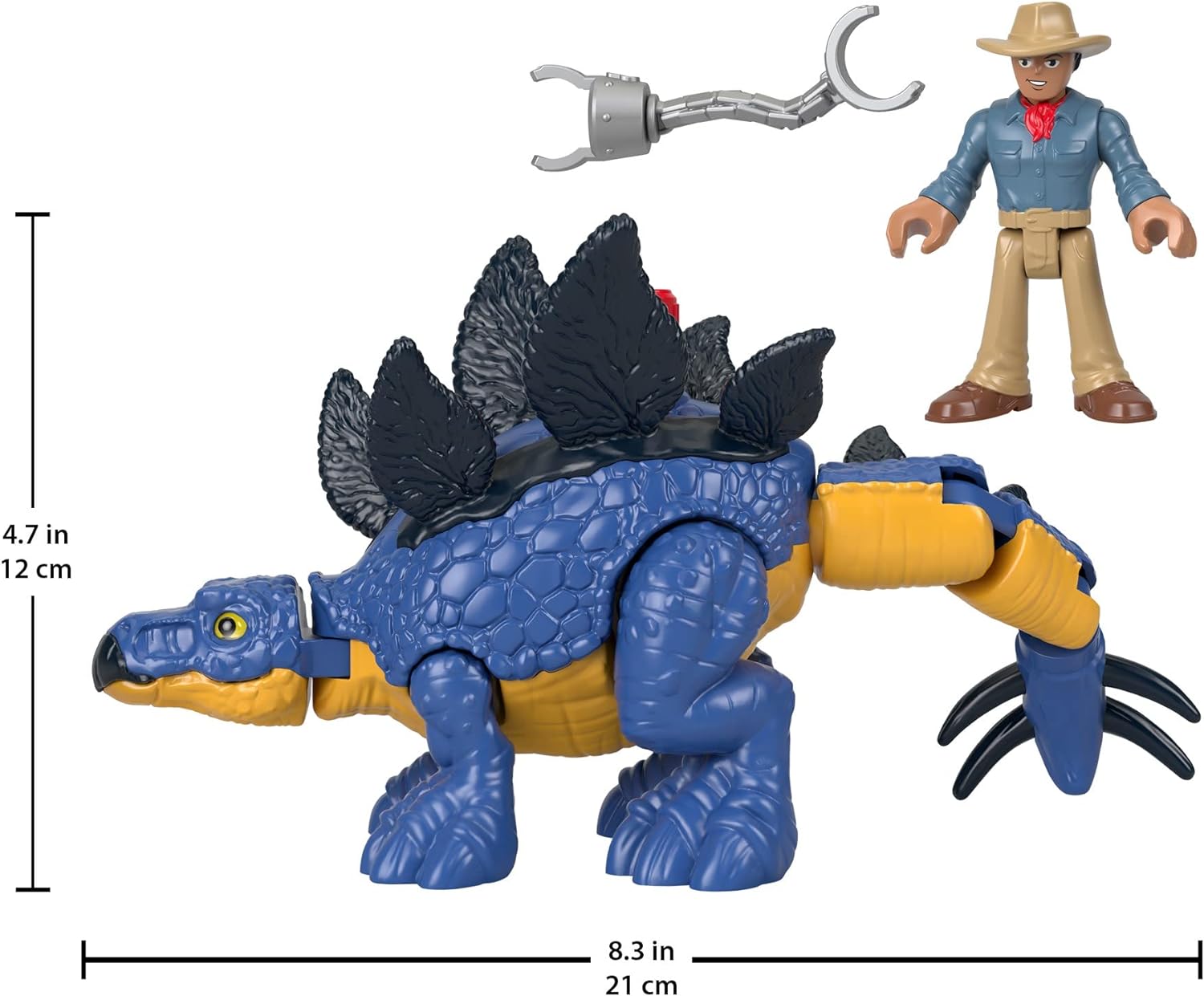 FisherPrice Imaginext Jurassic World Dinosaur Toy Stegosaurus ampamp Dr Alan Grant Figure Set for Pretend Play Preschool Kids Ages 3 Years