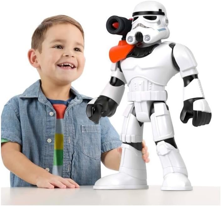FisherPrice Imaginext Star Wars Toy The Mandalorian XXL Figure 16 Inch Tall Poseable Character with Launcher for Kids Ages 3 YearsStorm Trooper XXL