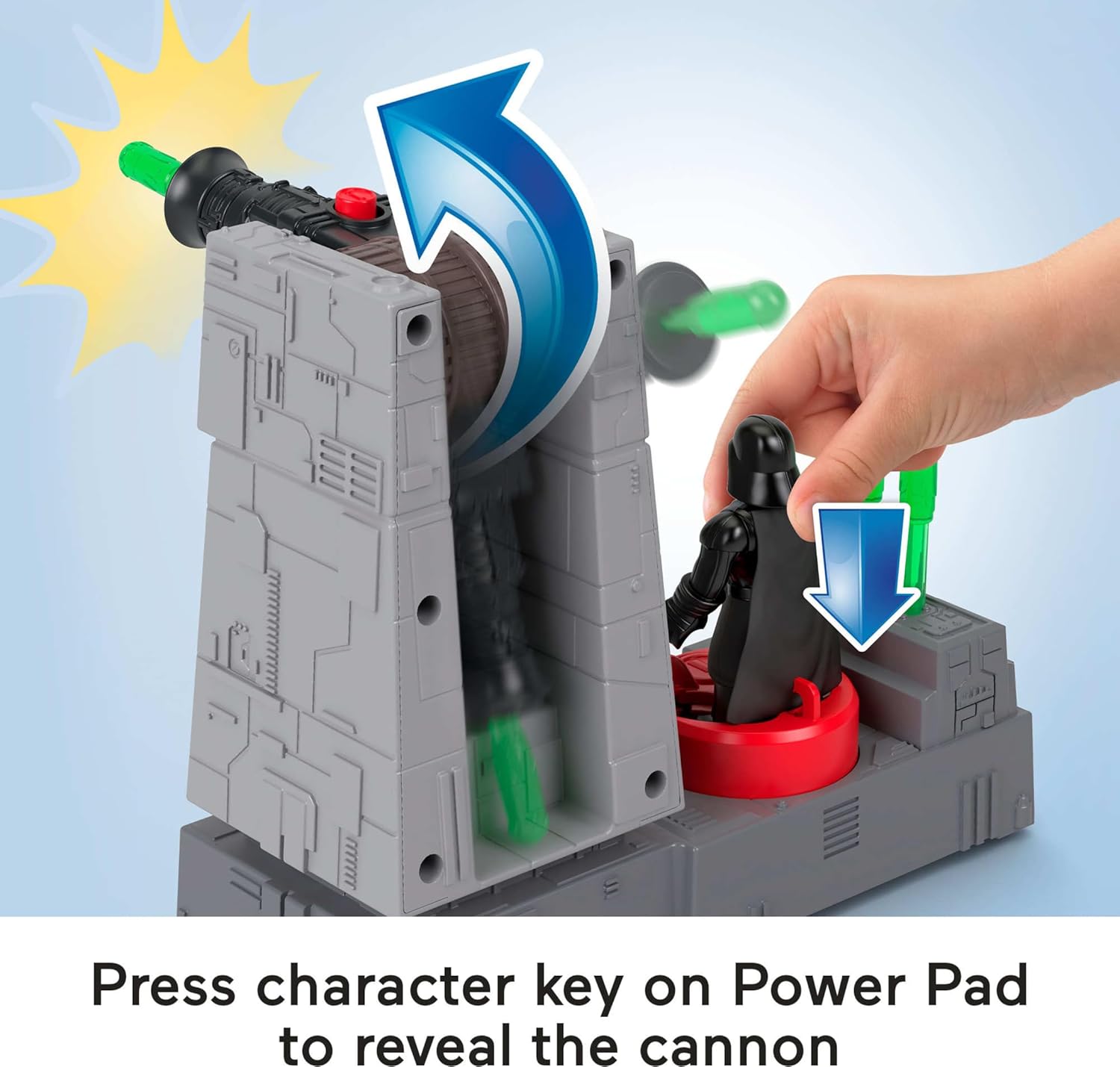 FisherPrice Imaginext Star Wars Toys Death Star Turret Cannon with Darth Vader Metal Character Key for Kids Ages 3 Years