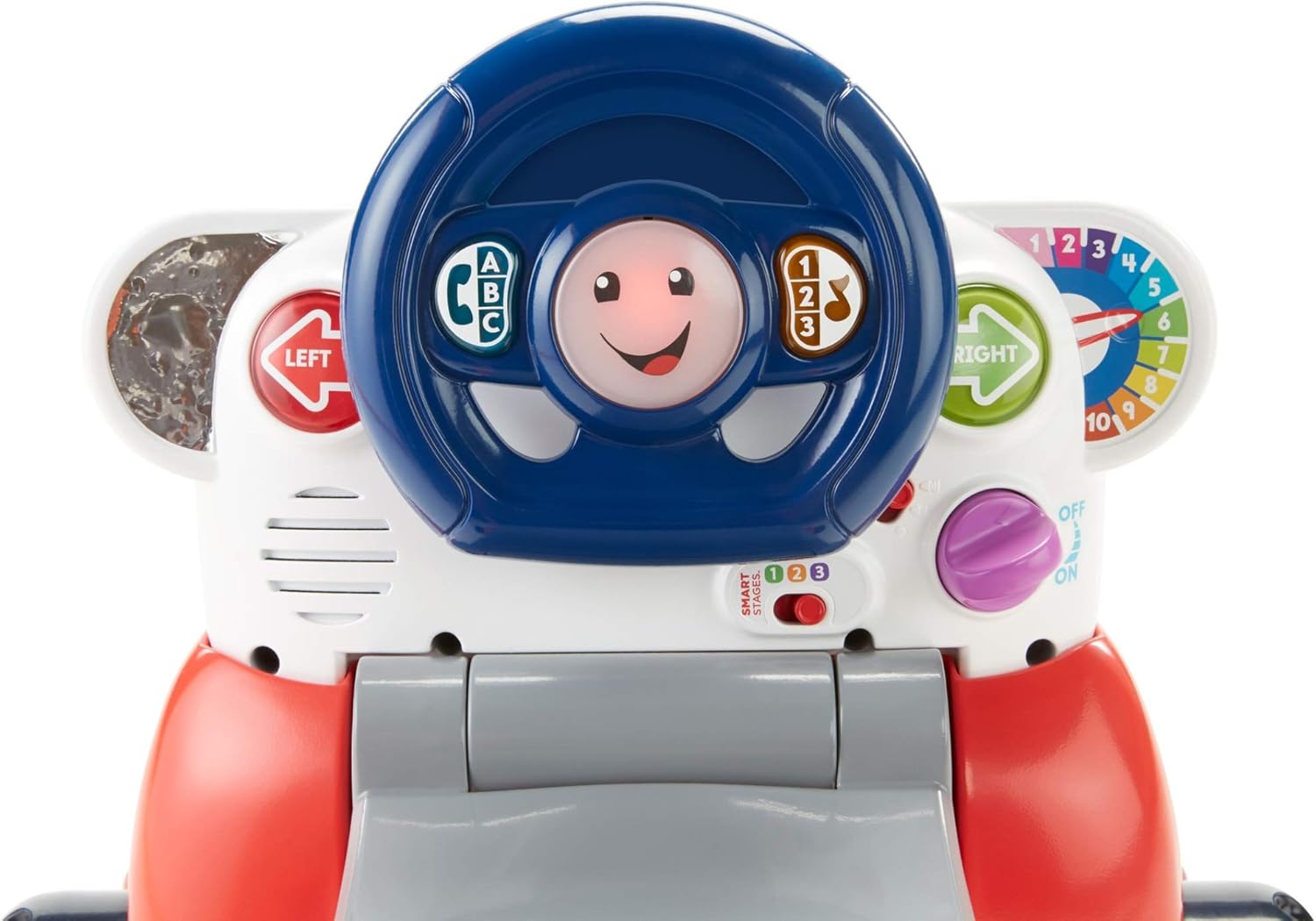 FisherPrice Laugh ampamp Learn 3In1 Smart Car Baby Walker ampamp Toddler RideOn Toy with Smart Stages Learning Content for Ages 9 MonthsStandard