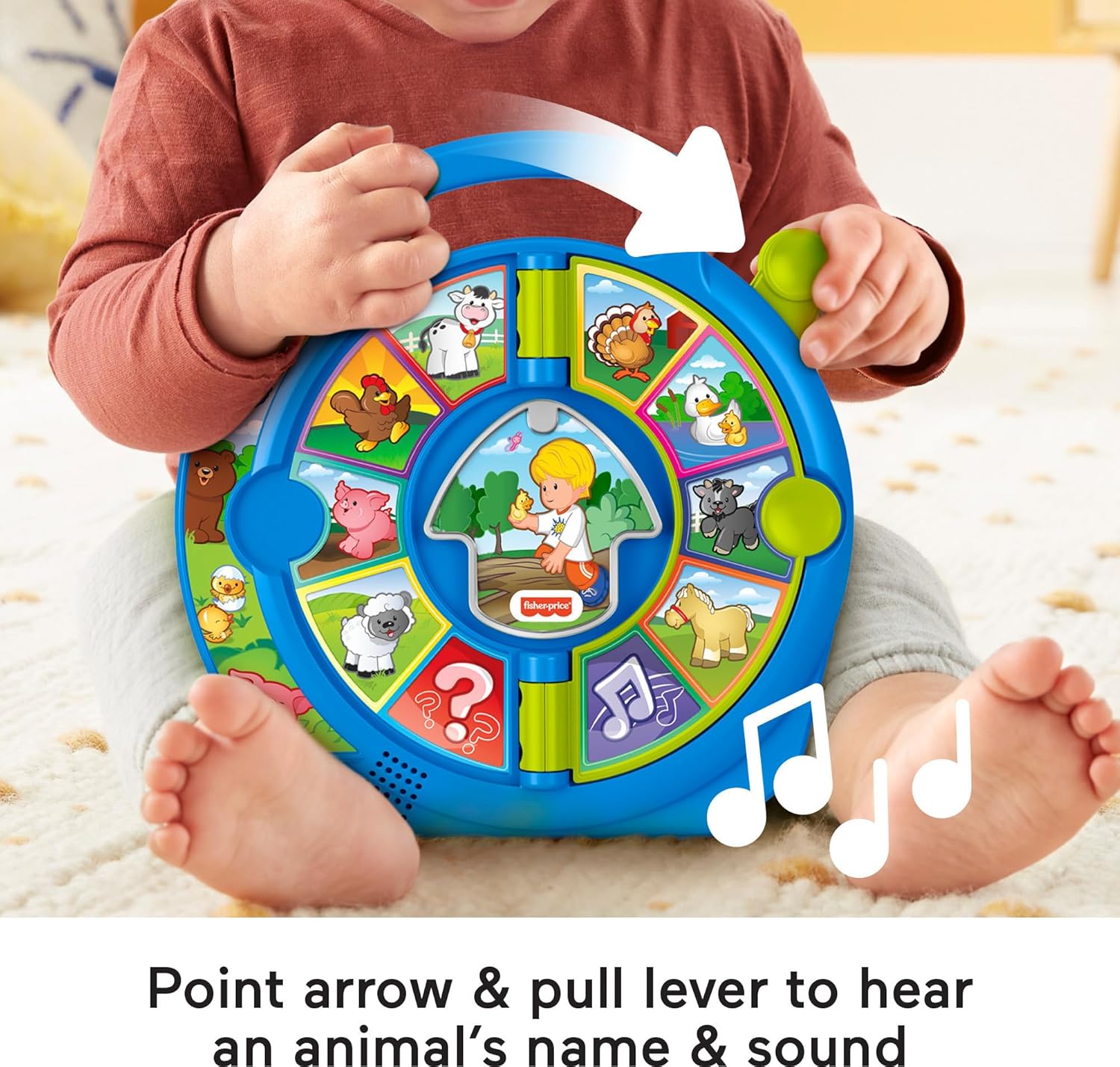 FisherPrice Little People Toddler Learning Toy World of Animals See N Say with Music and Sounds for Ages 18 Months