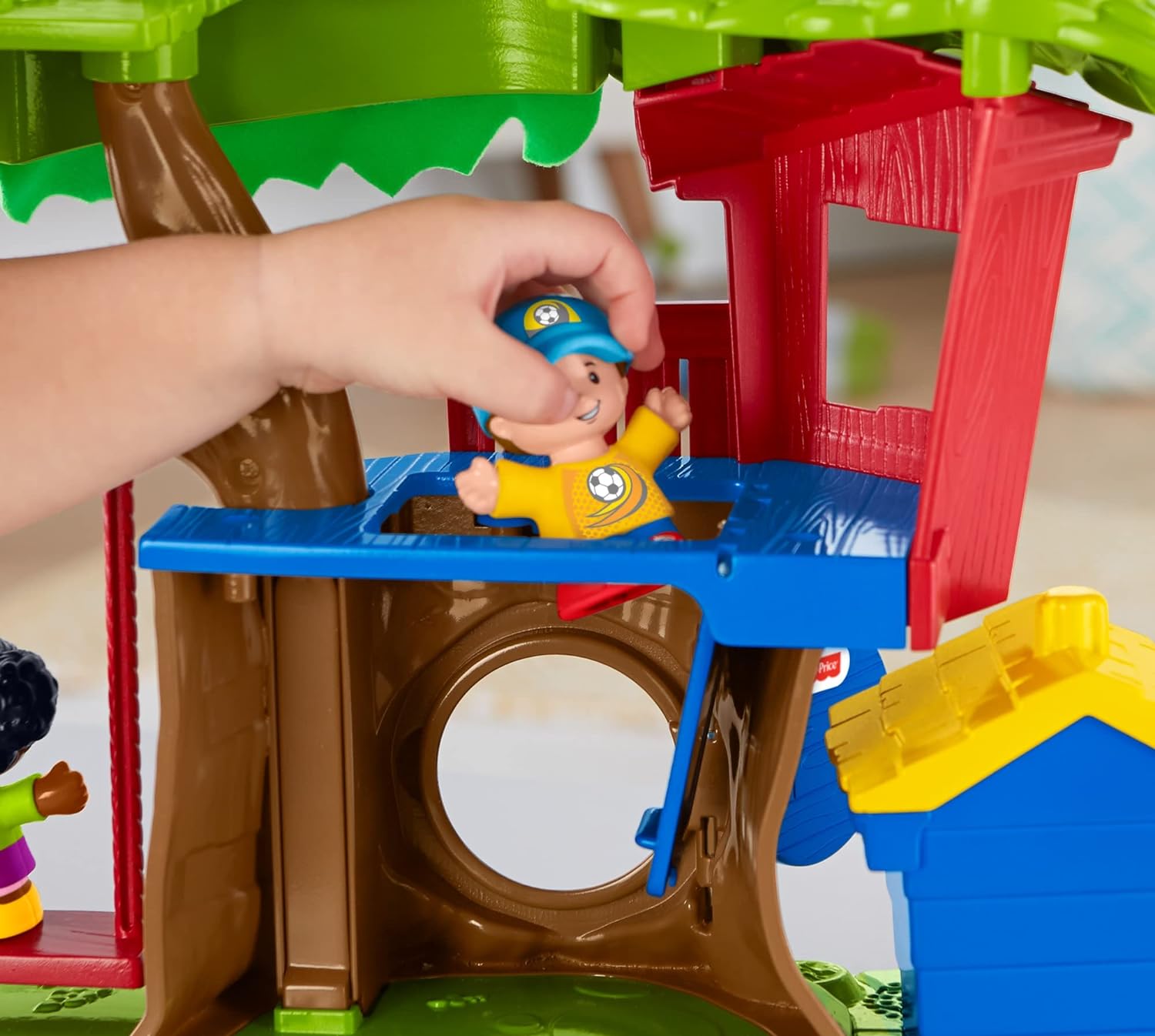 FisherPrice Little People Toddler Musical Toy Swing ampamp Share Treehouse Playset with 3 Figures for Pretend Play Ages 1 Years