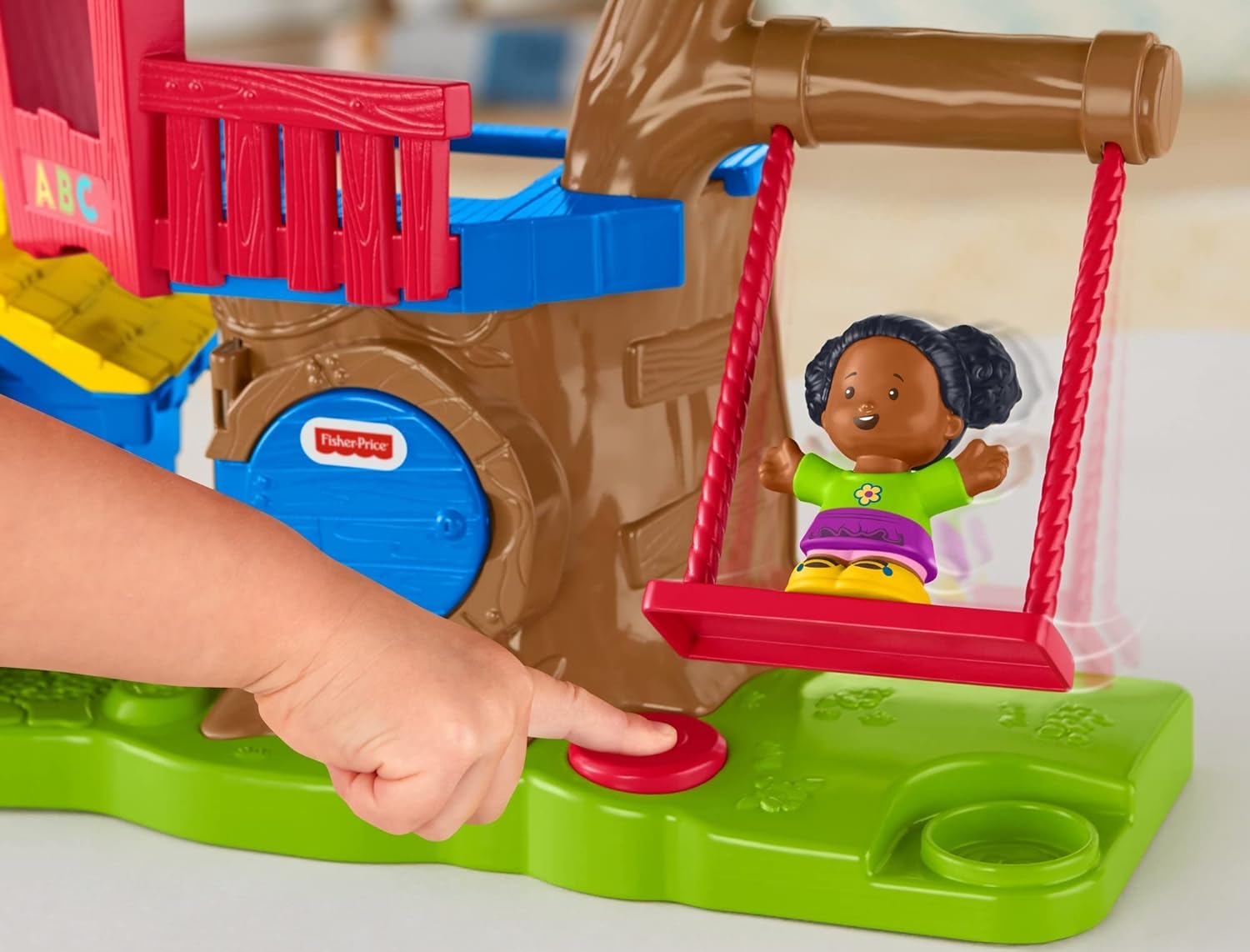 FisherPrice Little People Toddler Musical Toy Swing ampamp Share Treehouse Playset with 3 Figures for Pretend Play Ages 1 Years