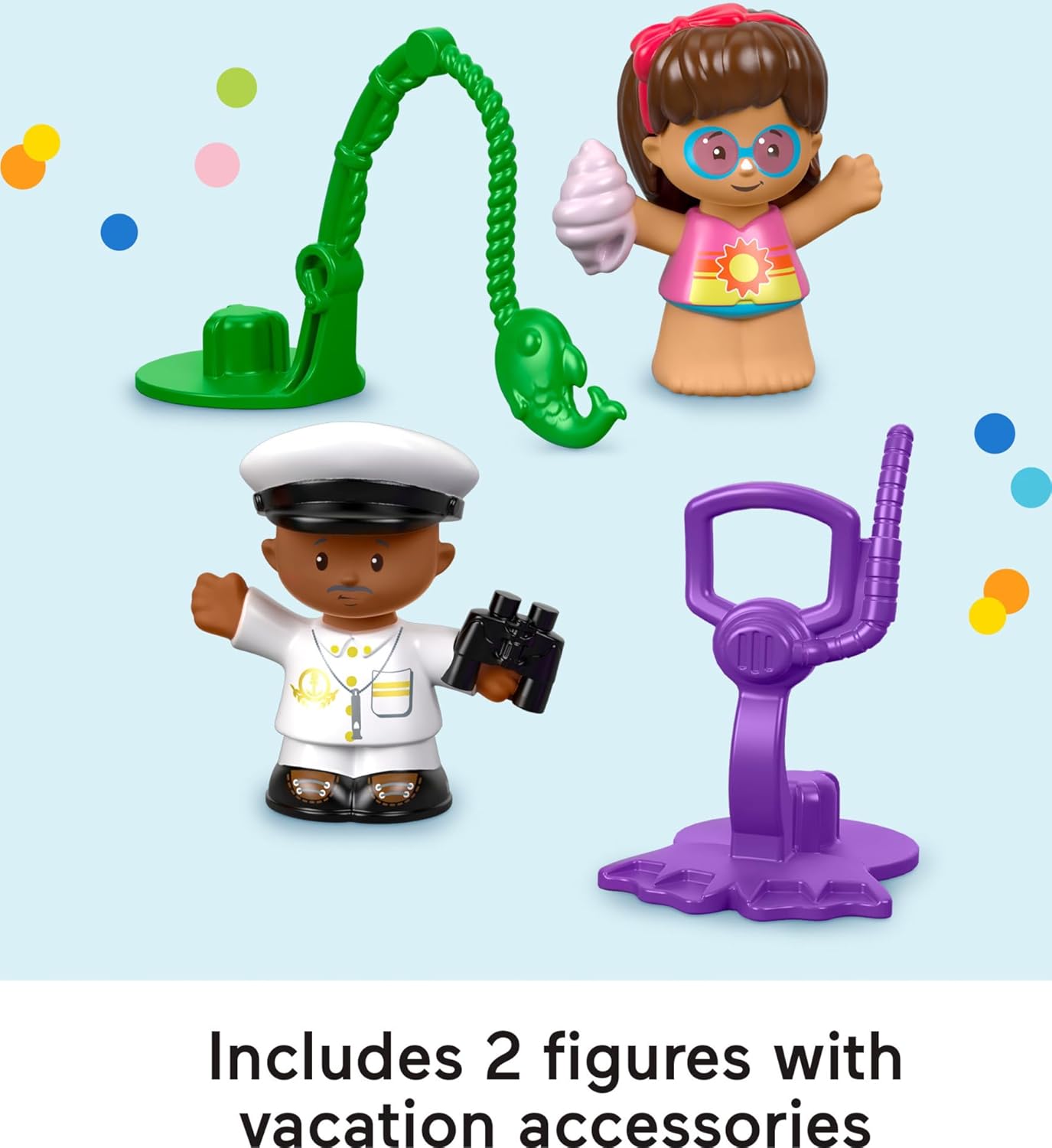 FisherPrice Little People Toddler Toy Travel Together Friend Ship Musical Playset with 2 Figures for Pretend Play Kids Ages 1 Years