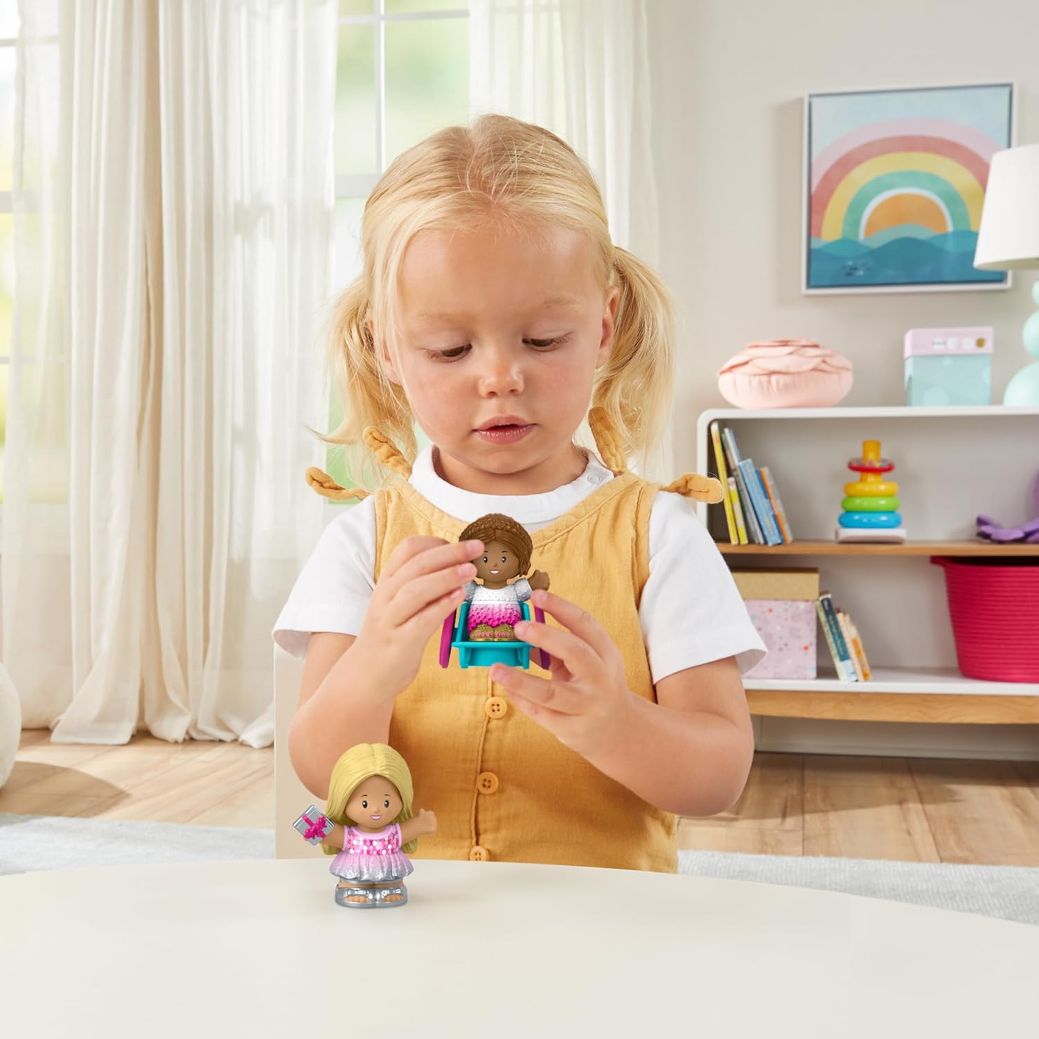 FisherPrice Little People Toddler Toys Barbie Party Figure Set with 2 Characters for Preschool Pretend Play Kids Ages 18 Months