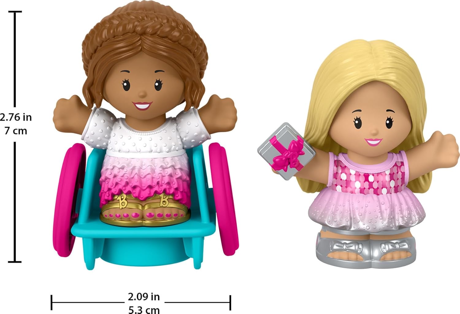 FisherPrice Little People Toddler Toys Barbie Party Figure Set with 2 Characters for Preschool Pretend Play Kids Ages 18 Months