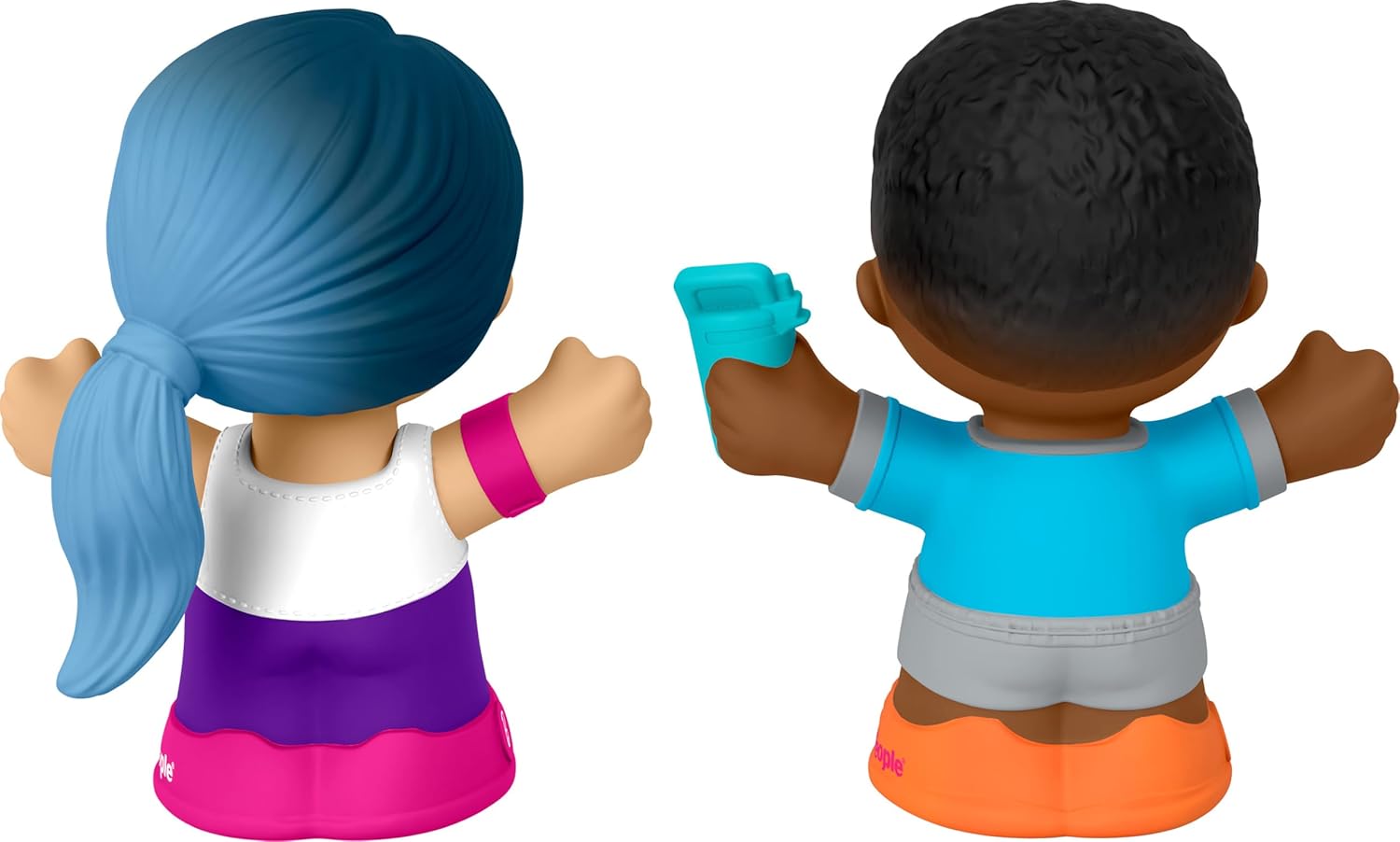 FisherPrice Little People Toddler Toys Barbie Wellness Figure Set with 2 Characters for Preschool Pretend Play Kids Ages 18 Months