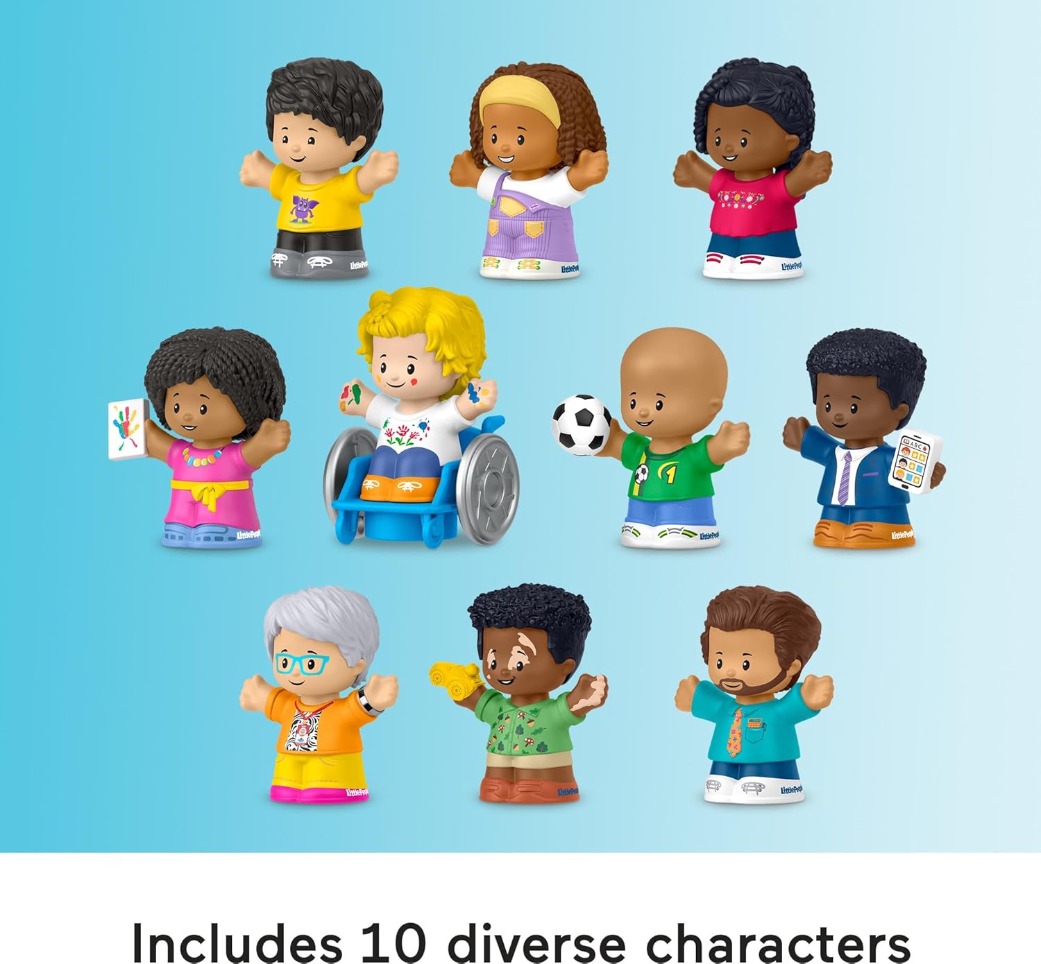 FisherPrice Little People Toddler Toys Classroom Figures 10Piece Set for Preschool Pretend Play for Kids Ages 1 Years