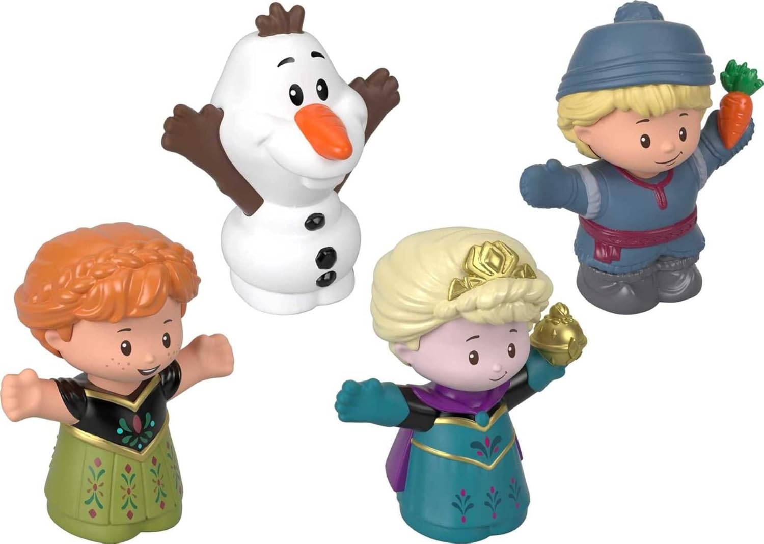 FisherPrice Little People Toddler Toys Disney Frozen Elsa ampamp Friends Figure Set with Anna Kristoff ampamp Olaf for Ages 18 Months4Pack