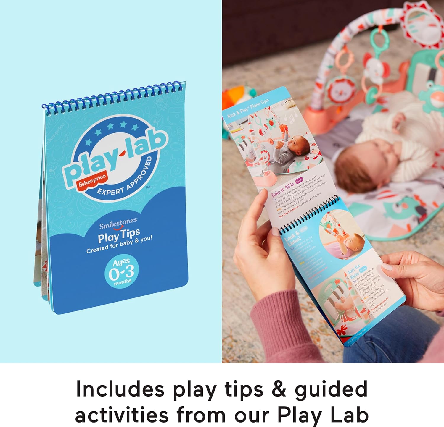 FisherPrice Newborn Baby Kit Lets Snuggle ampamp Play Set Developmental Toys with Activity Guide for Infants Ages 0 Months03 Months