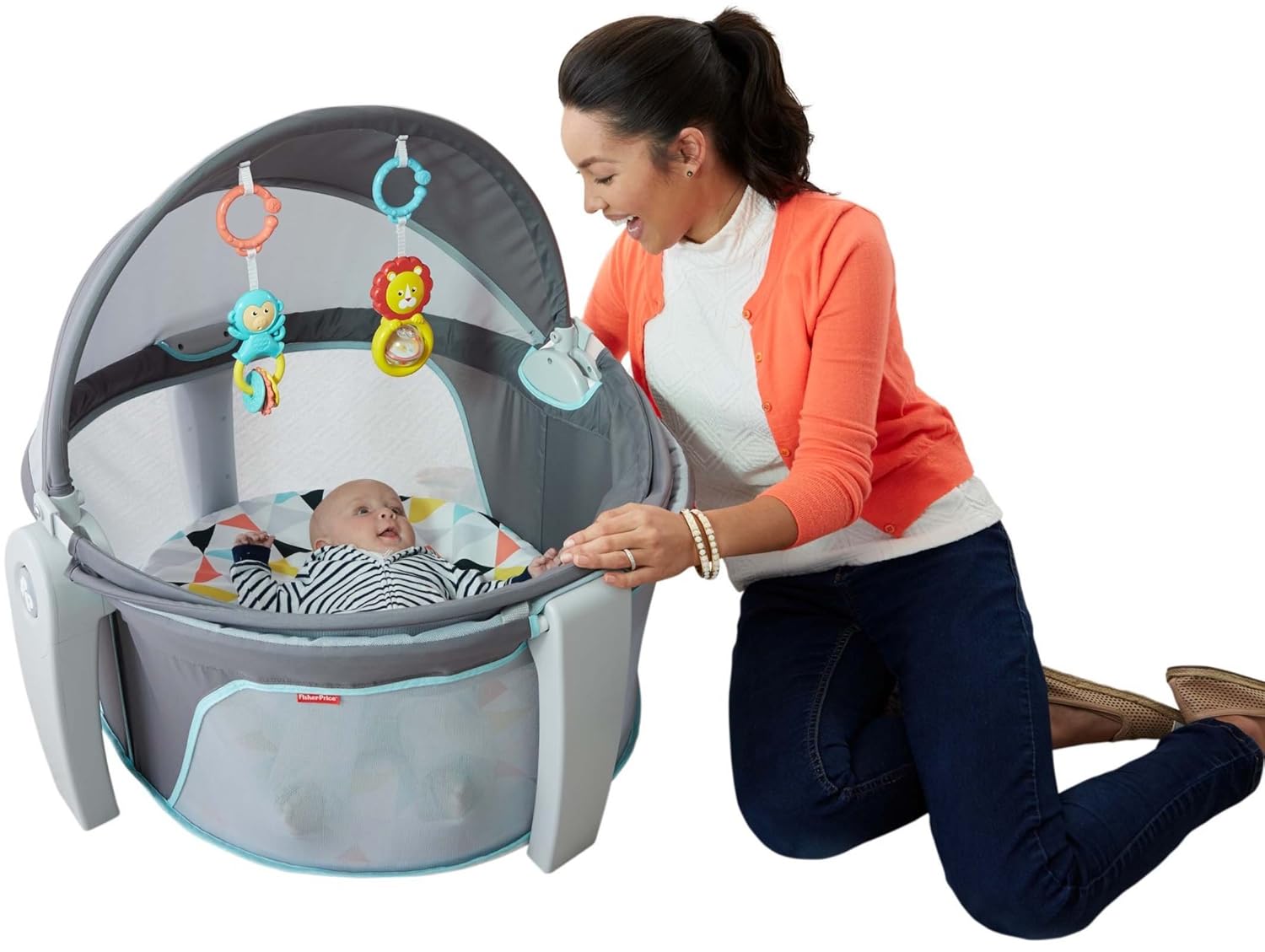 FisherPrice OnTheGo Baby Dome Gray and White