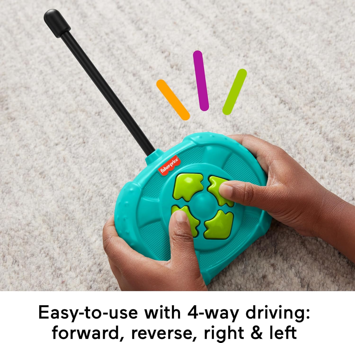 FisherPrice Preschool Toy Remote Controlled Car My Easy RC with 2 Speeds for Kids Ages 3 Years
