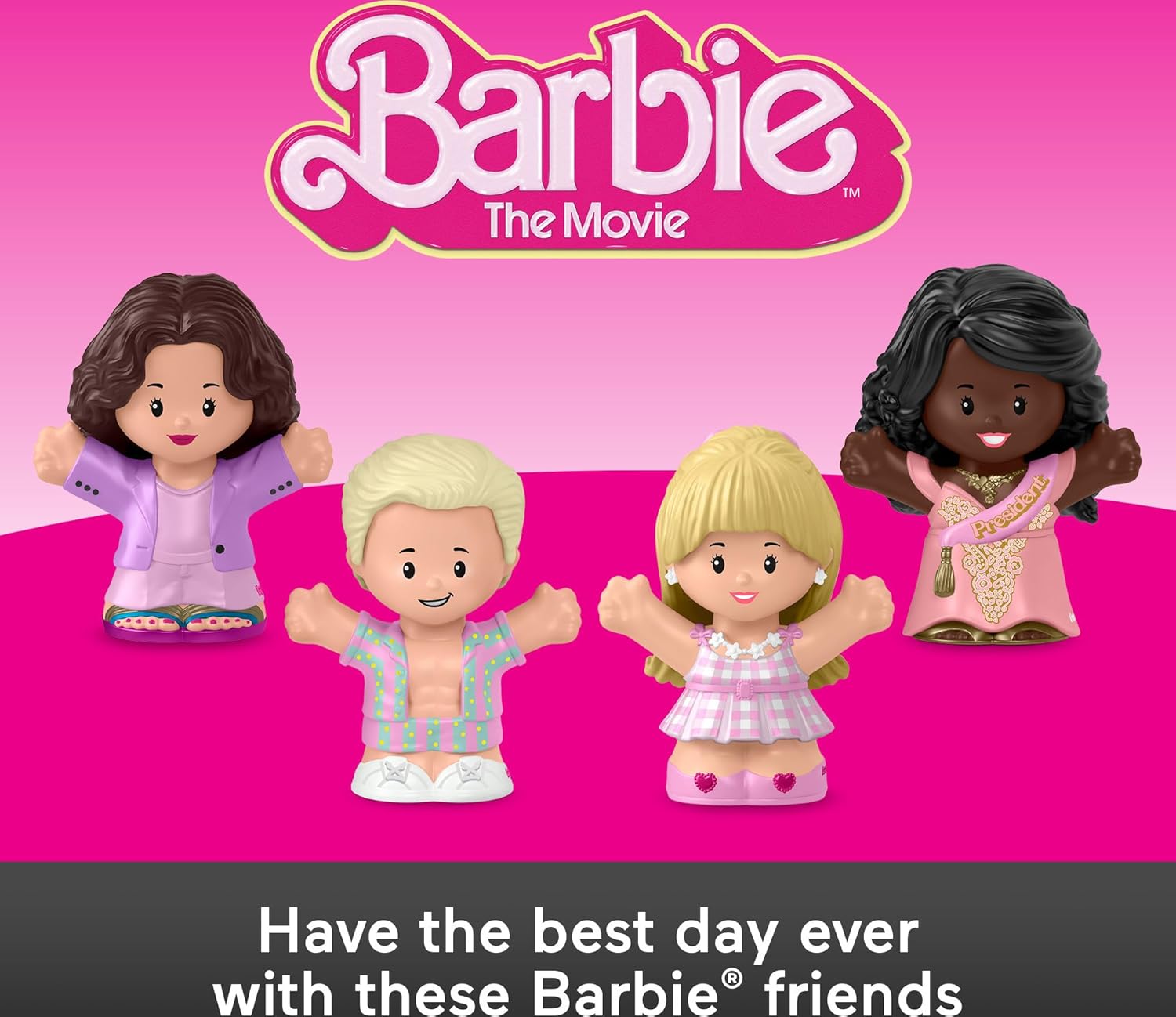 Little People Collector Barbie The Movie Special Edition Set for Adults ampamp Fans 4 Figures in Display Package