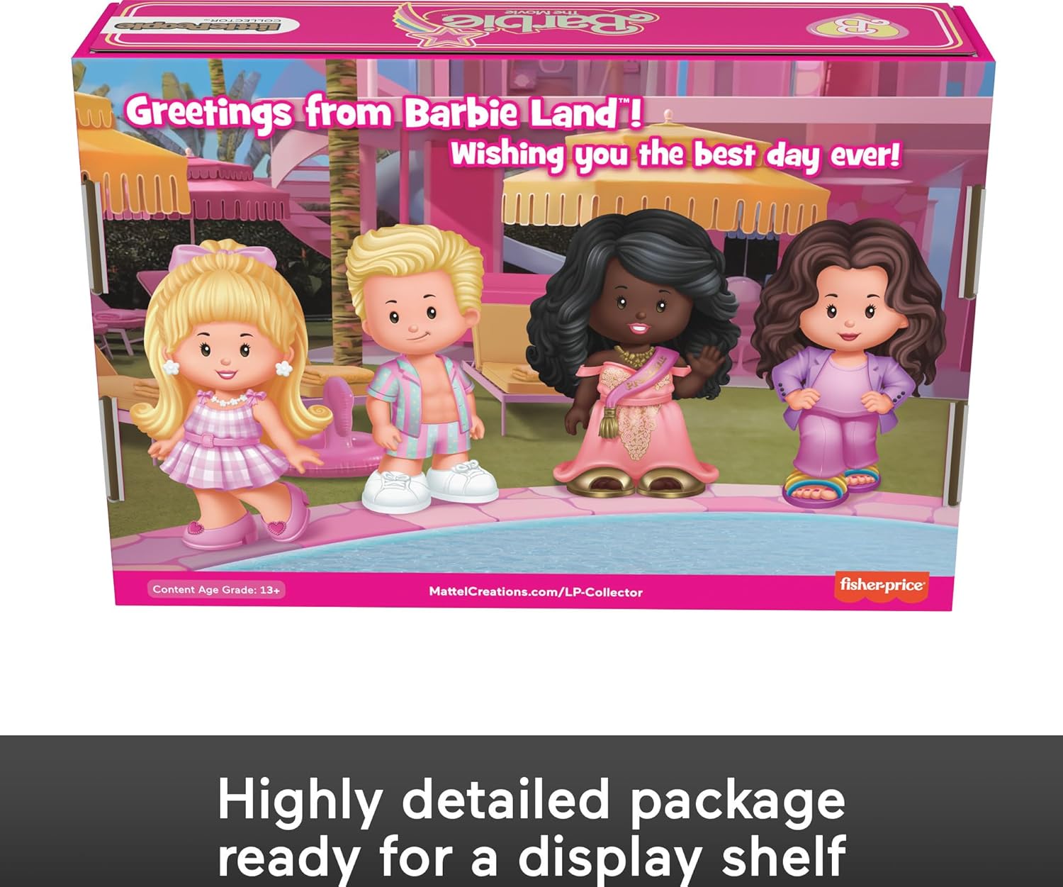 Little People Collector Barbie The Movie Special Edition Set for Adults ampamp Fans 4 Figures in Display Package
