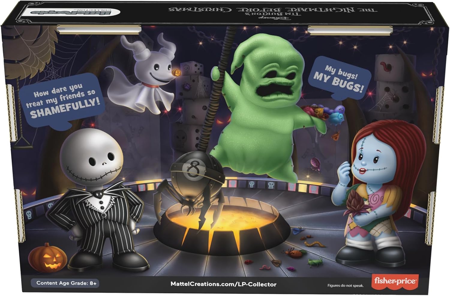 Little People Collector Disney Tim Burtons The Nightmare Before Christmas Special Edition Set for Adults ampamp Fans 4 Figures in Display Box
