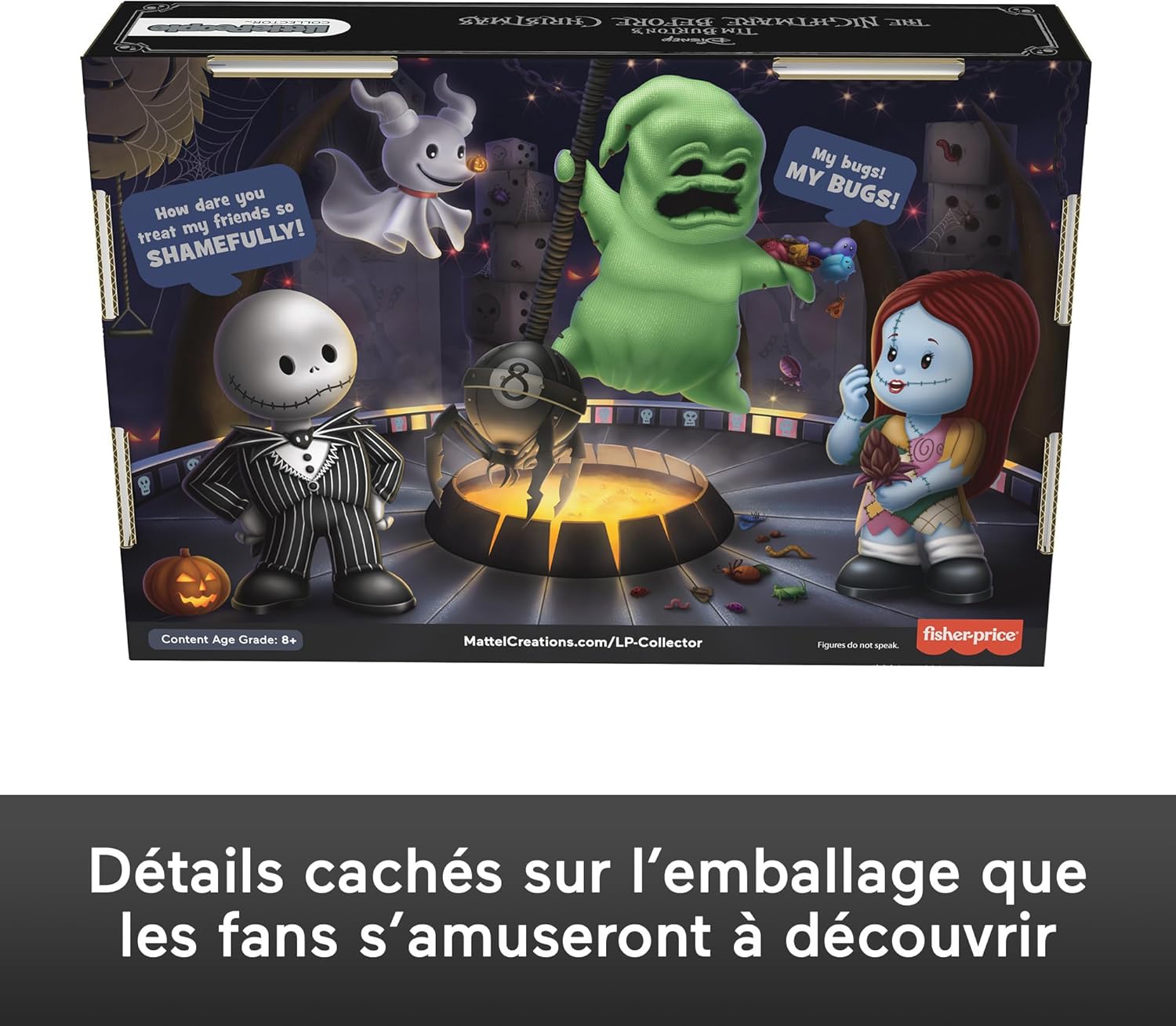 Little People Collector Disney Tim Burtons The Nightmare Before Christmas Special Edition Set for Adults ampamp Fans 4 Figures in Display Box