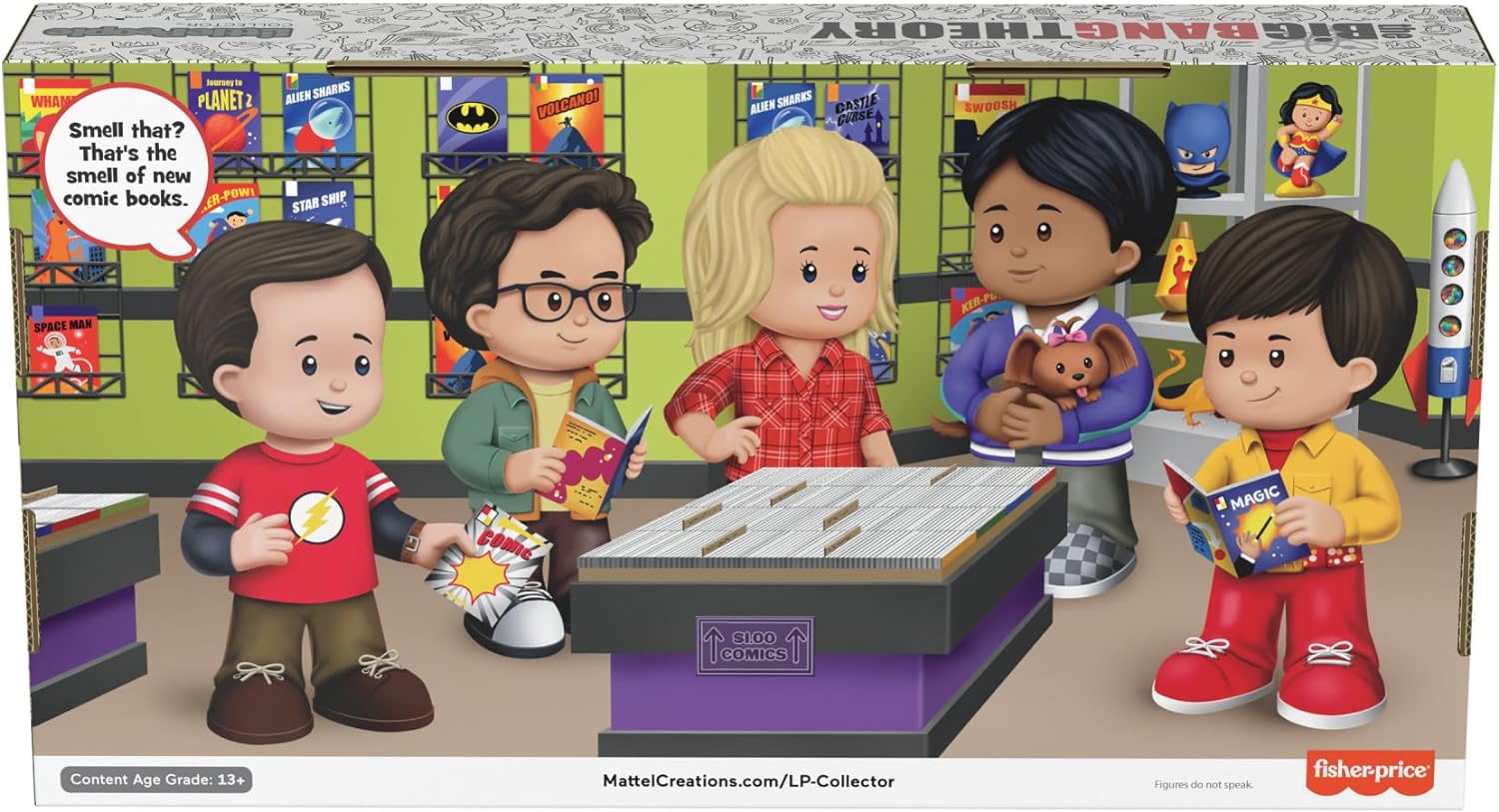 Little People Collector The Big Bang Theory TV Show Special Edition Set for Adults ampamp Fans 5 Figures in a Display Box