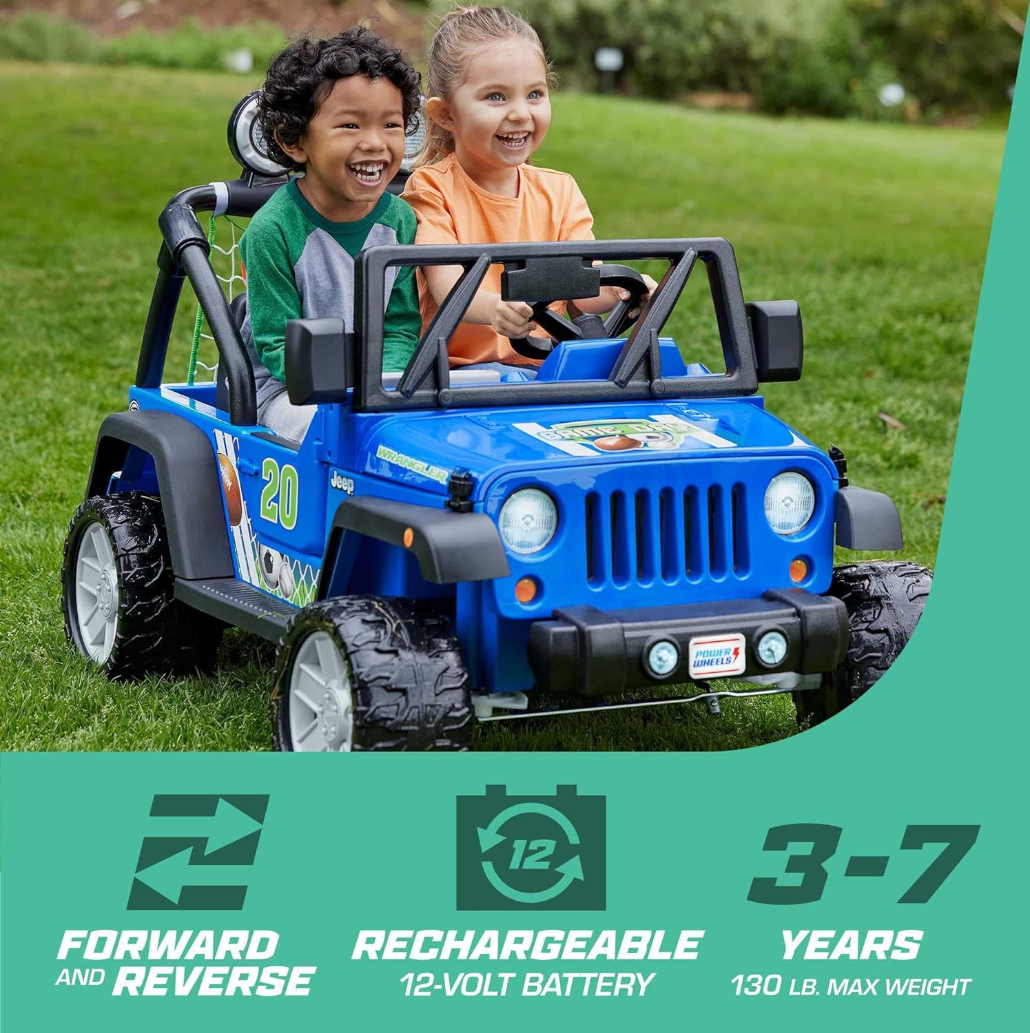Power Wheels Kids Electric Riding Toy VehicleGameday Jeep  Battery