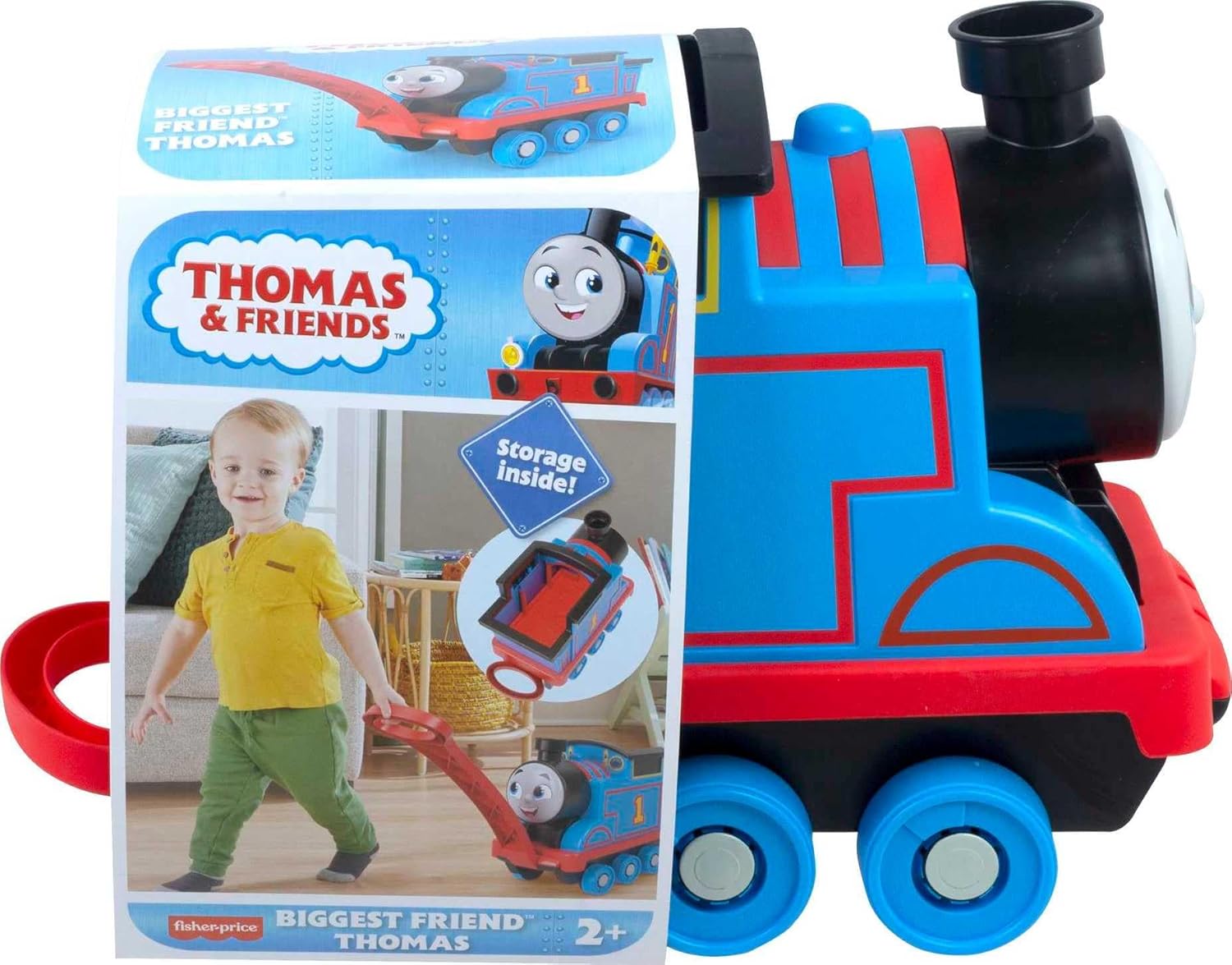 THOMAS ampamp FRIENDS PullAlong Toy Train for Kids Biggest Friend Thomas with Storage for Preschool Kids Ages 2 Years