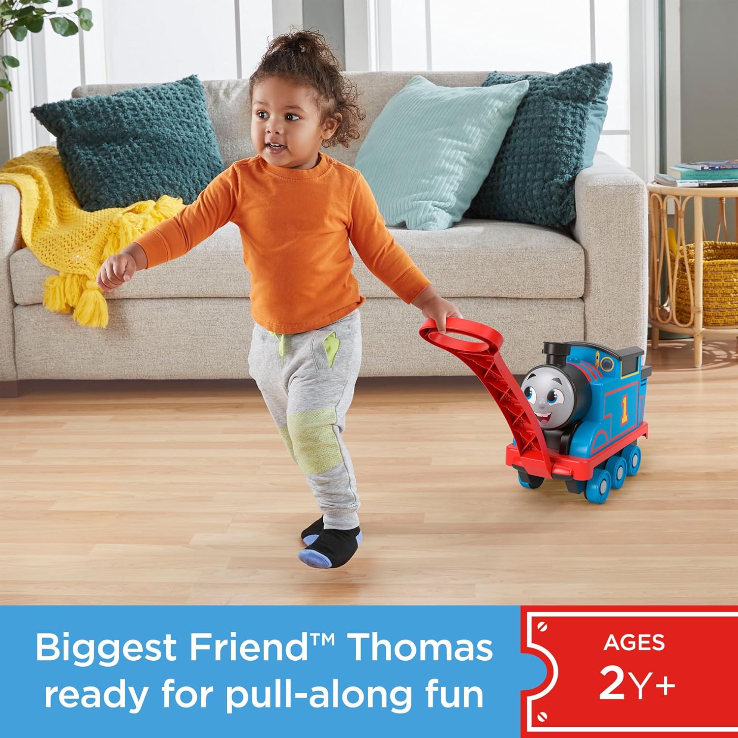 THOMAS ampamp FRIENDS PullAlong Toy Train for Kids Biggest Friend Thomas with Storage for Preschool Kids Ages 2 Years