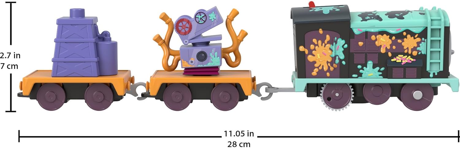 Thomas ampamp Friends Motorized Toy Train Graffiti Percy BatteryPowered Engine with 2 Cargo Cars for Pretend Play Preschool Kids Ages 3 YearsFrosting Diesel