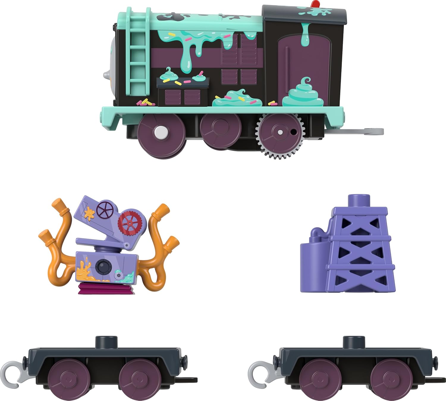 Thomas ampamp Friends Motorized Toy Train Graffiti Percy BatteryPowered Engine with 2 Cargo Cars for Pretend Play Preschool Kids Ages 3 YearsFrosting Diesel