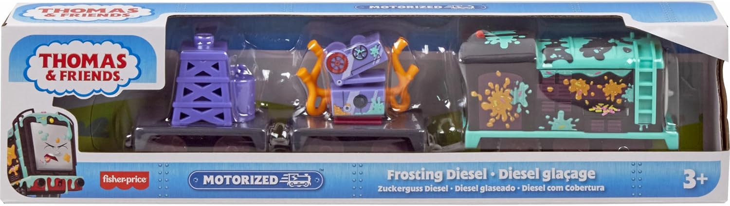 Thomas ampamp Friends Motorized Toy Train Graffiti Percy BatteryPowered Engine with 2 Cargo Cars for Pretend Play Preschool Kids Ages 3 YearsFrosting Diesel