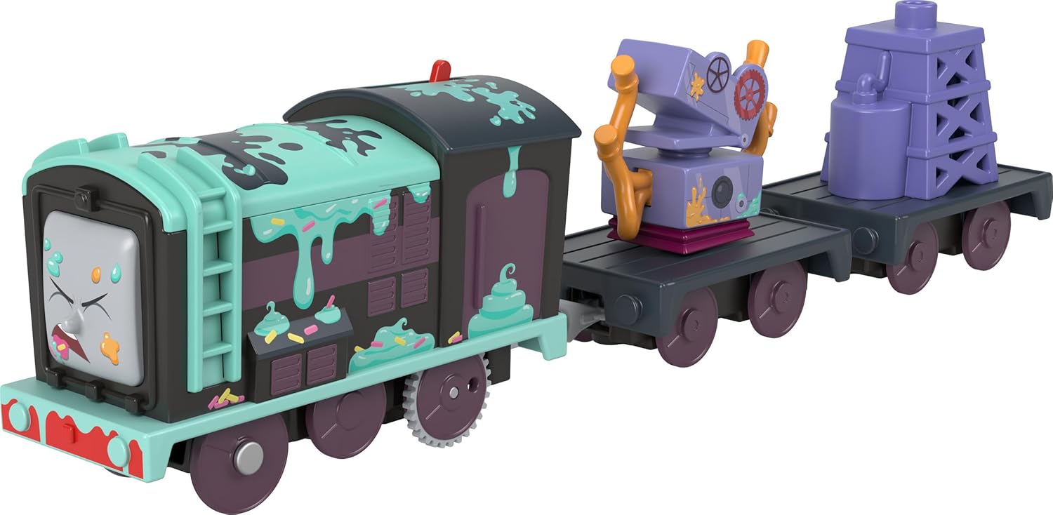 Thomas ampamp Friends Motorized Toy Train Graffiti Percy BatteryPowered Engine with 2 Cargo Cars for Pretend Play Preschool Kids Ages 3 YearsFrosting Diesel