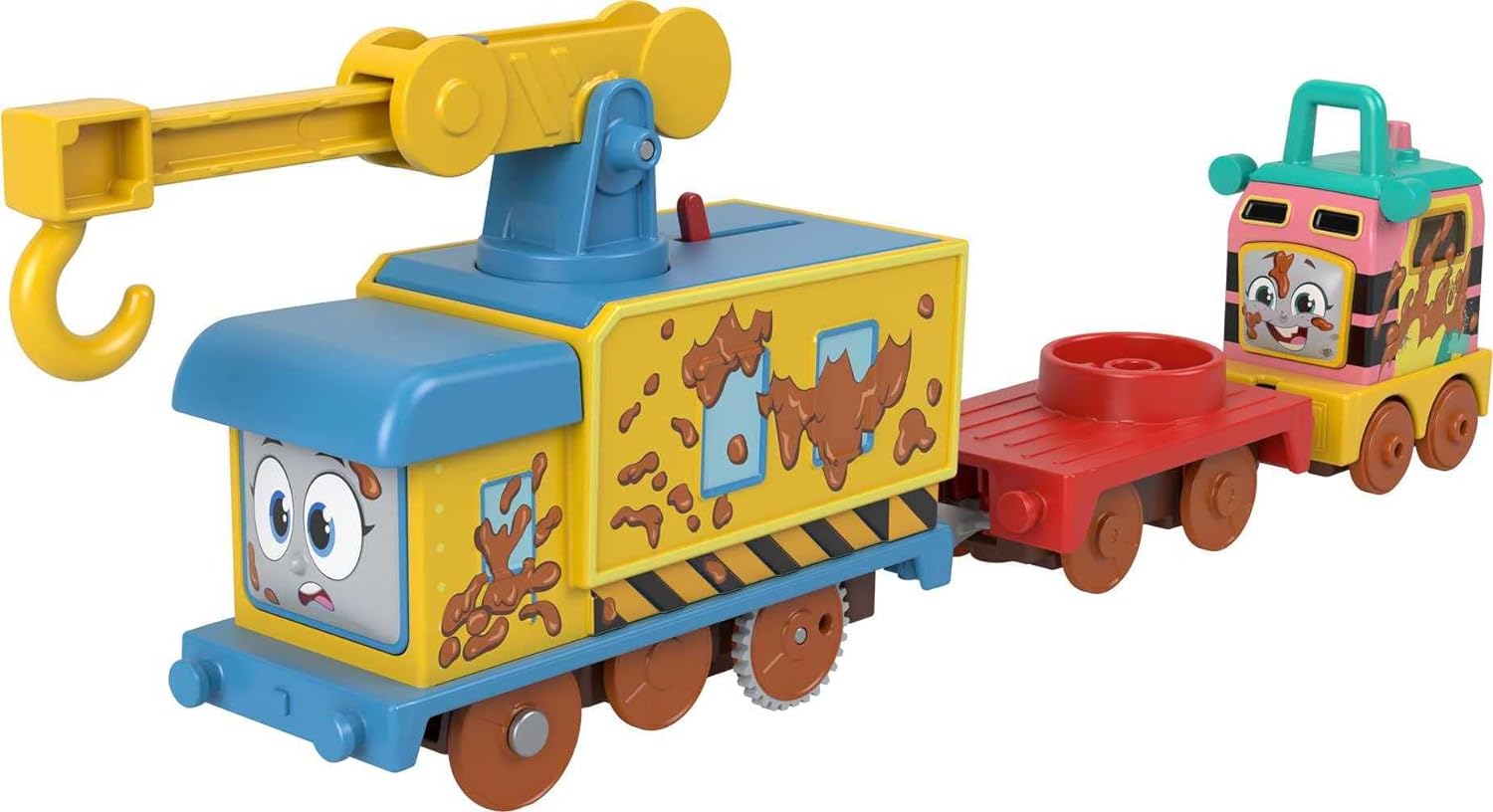 Thomas ampamp Friends Motorized Toy Train Graffiti Percy BatteryPowered Engine with 2 Cargo Cars for Pretend Play Preschool Kids Ages 3 YearsMuddy Friends