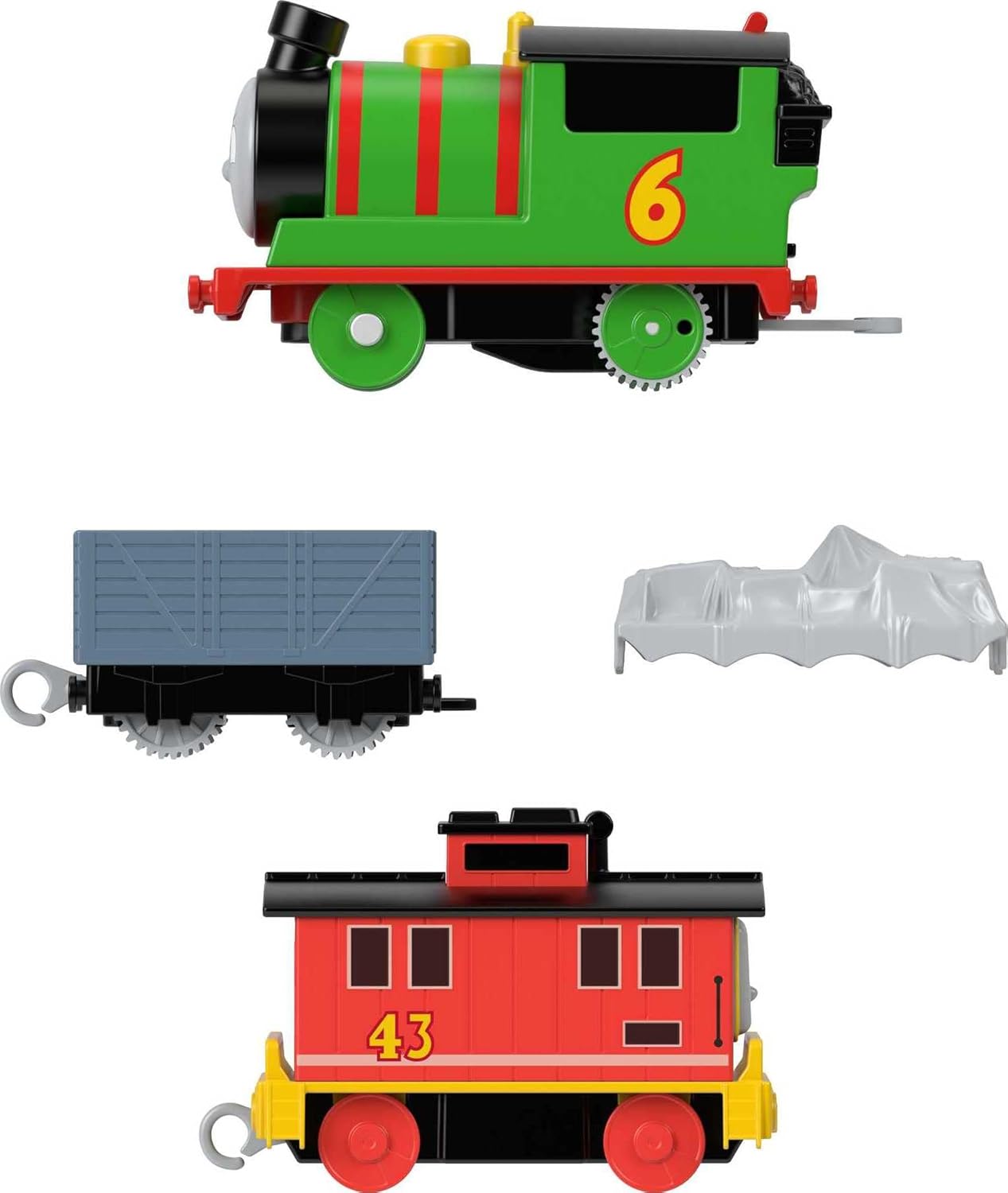 Thomas ampamp Friends Motorized Toy Train Graffiti Percy BatteryPowered Engine with 2 Cargo Cars for Pretend Play Preschool Kids Ages 3 YearsPercy  Bruno