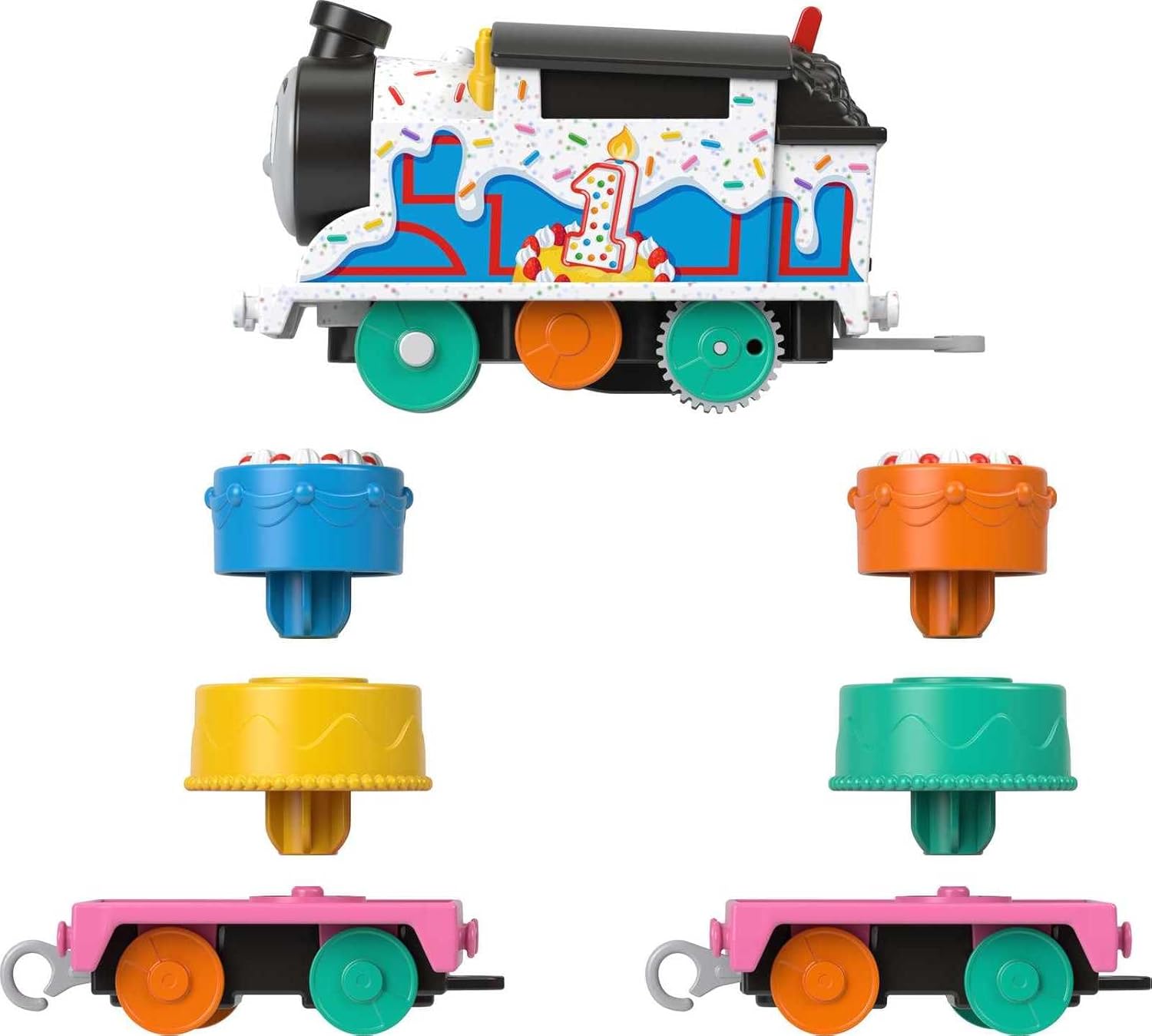 Thomas ampamp Friends Motorized Toy Train Graffiti Percy BatteryPowered Engine with 2 Cargo Cars for Pretend Play Preschool Kids Ages 3 YearsThomas Celebration