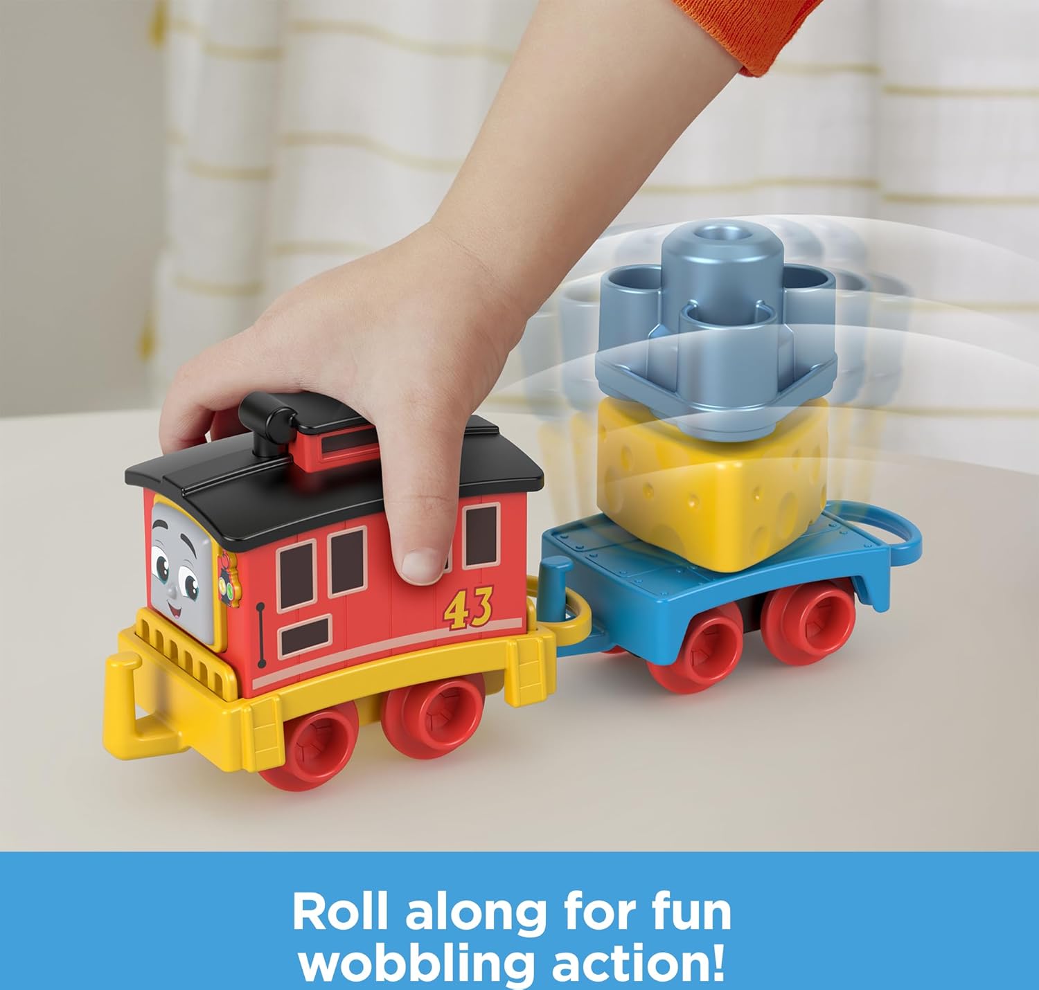 Thomas ampamp Friends Toddler Toy My First Brake Car Bruno PushAlong Vehicle with Stacking Cargo for Preschool Kids Ages 18 MonthsBruno