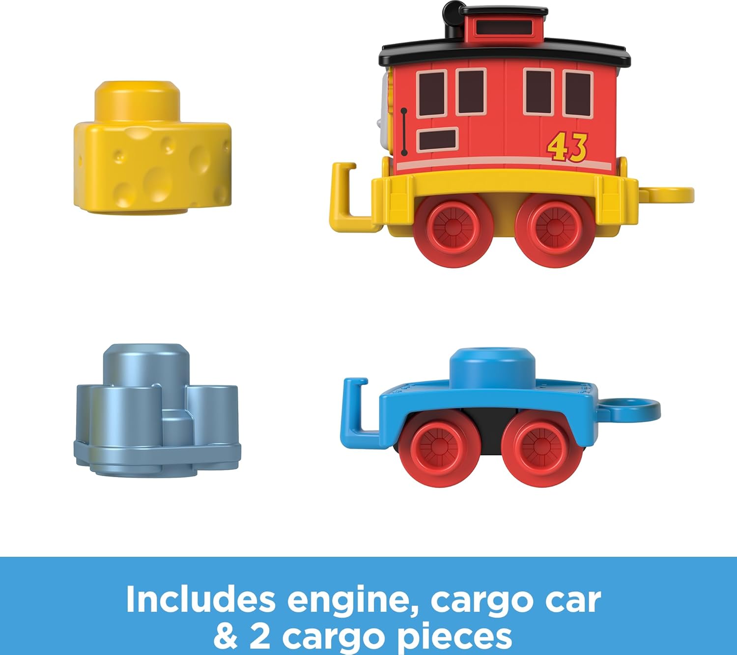 Thomas ampamp Friends Toddler Toy My First Brake Car Bruno PushAlong Vehicle with Stacking Cargo for Preschool Kids Ages 18 MonthsBruno