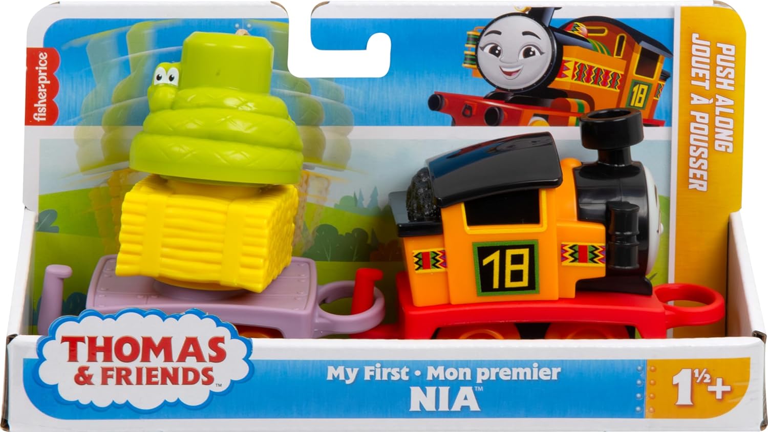 Thomas ampamp Friends Toddler Toy My First Brake Car Bruno PushAlong Vehicle with Stacking Cargo for Preschool Kids Ages 18 MonthsNia