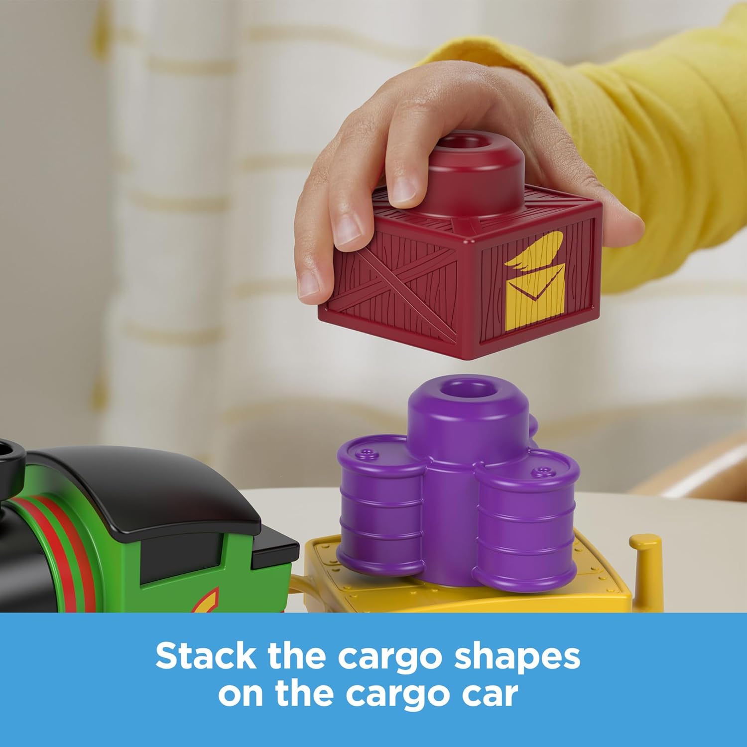 Thomas ampamp Friends Toddler Toy My First Brake Car Bruno PushAlong Vehicle with Stacking Cargo for Preschool Kids Ages 18 MonthsPercy