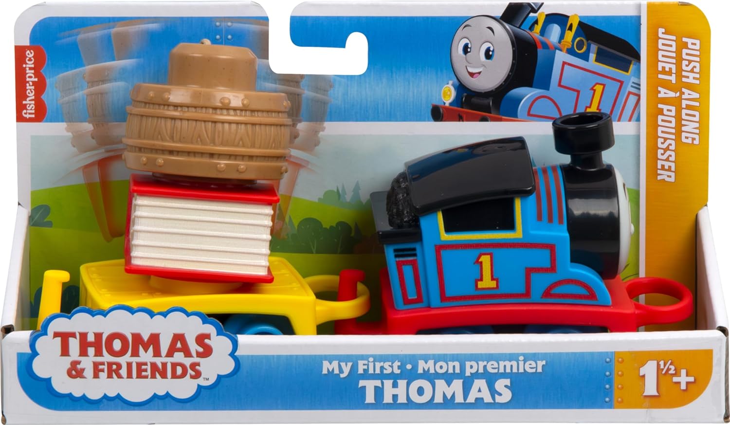 Thomas ampamp Friends Toddler Toy My First Brake Car Bruno PushAlong Vehicle with Stacking Cargo for Preschool Kids Ages 18 MonthsThomas