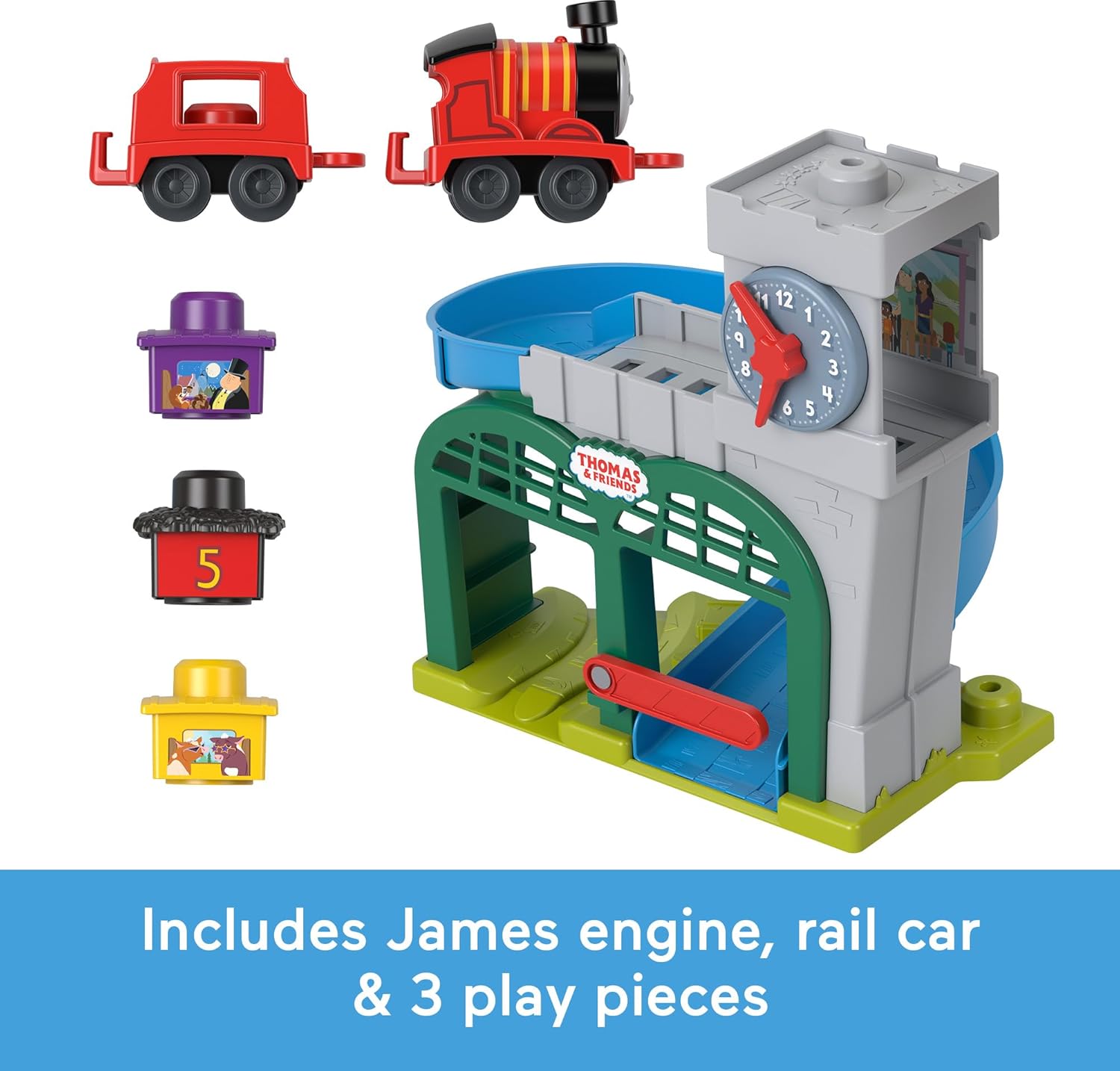 Thomas ampamp Friends Toddler Toy My First Knapford Station Train Playset with Stack ampamp Wobble Cargo for Kids Ages 18 MonthsKnapford Station  Thomas Engine