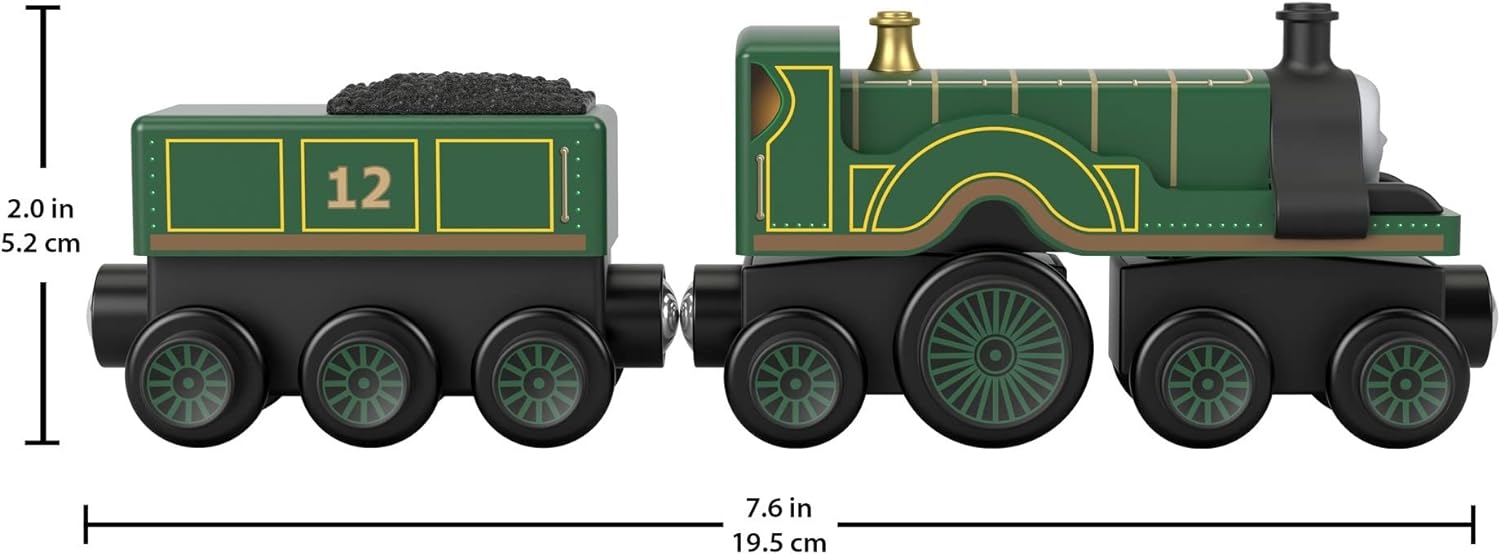 Thomas ampamp Friends Wooden Railway Toy Train Emily PushAlong Wood Engine ampamp Coal Car for Toddlers ampamp Preschool Kids Ages 2 Years Amazon Exclusive