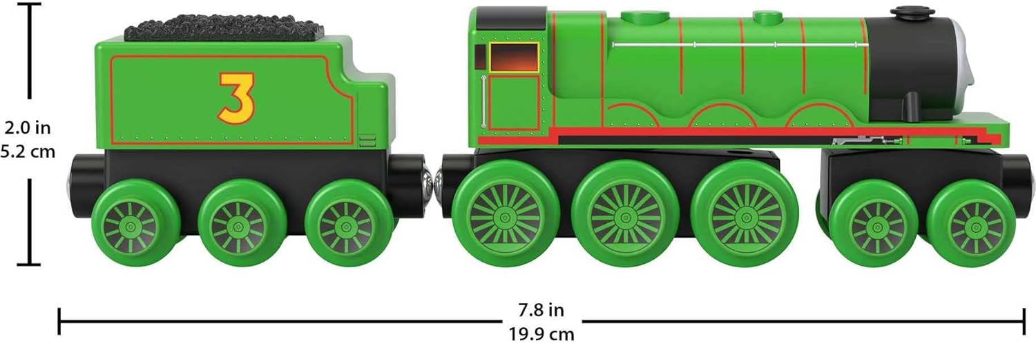 Thomas ampamp Friends Wooden Railway Toy Train Henry PushAlong Wood Engine ampamp Coal Car for Toddlers ampamp Preschool Kids Ages 2 Years Amazon Exclusive