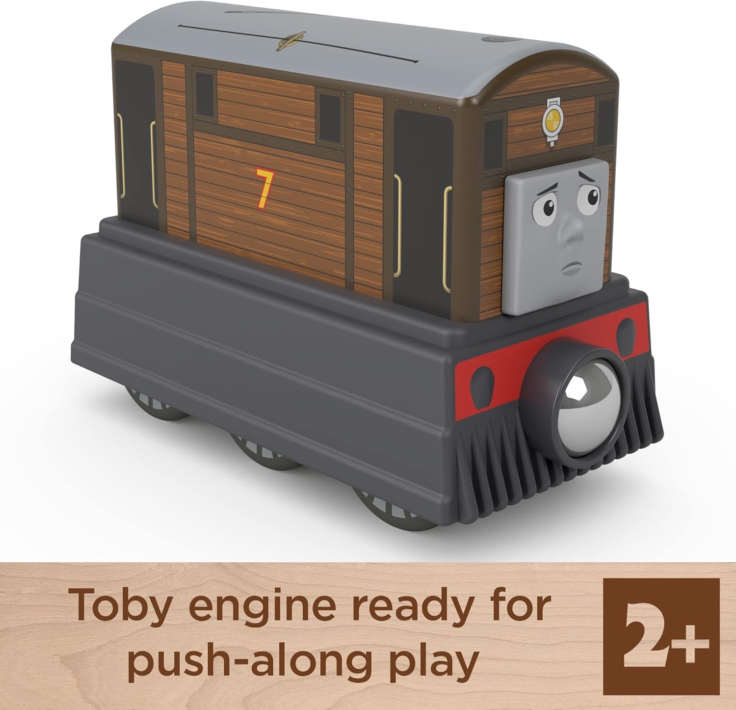 Thomas ampamp Friends Wooden Railway Toy Train Toby PushAlong Wood Engine for Toddlers ampamp Preschool Kids Ages 2 Years Amazon Exclusive
