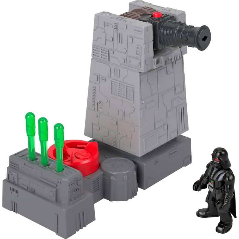 FisherPrice Imaginext Star Wars Toys Death Star Turret Cannon with Darth Vader Metal Character Key for Kids Ages 3 Years
