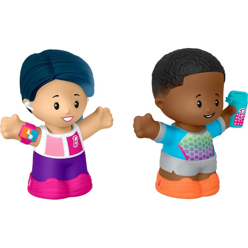 FisherPrice Little People Toddler Toys Barbie Wellness Figure Set with 2 Characters for Preschool Pretend Play Kids Ages 18 Months