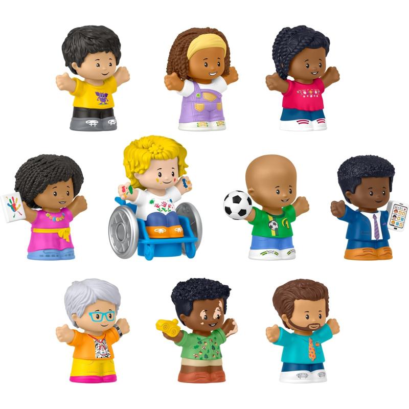FisherPrice Little People Toddler Toys Classroom Figures 10Piece Set for Preschool Pretend Play for Kids Ages 1 Years