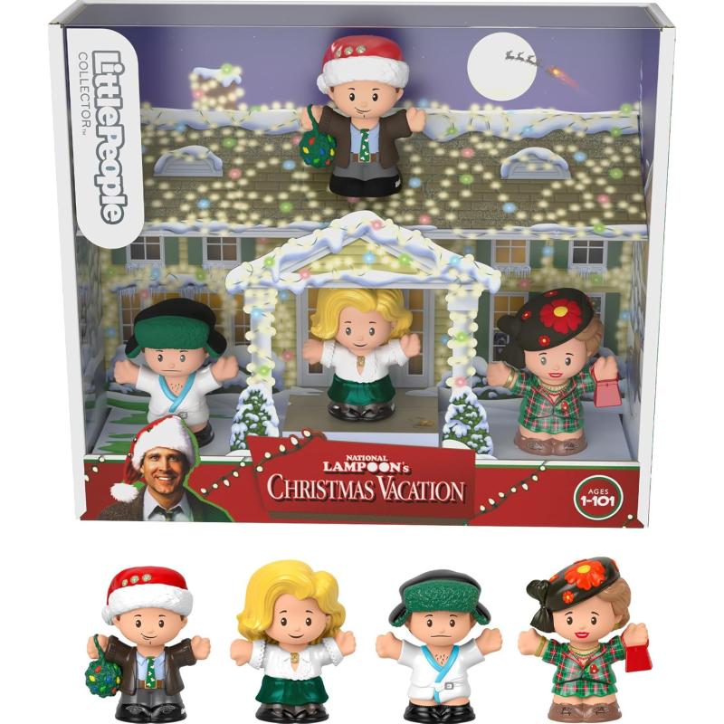 Little People Collector National Lampoons Christmas Vacation Movie Special Edition Set for Adults ampamp Fans 4 Figures in Display Package